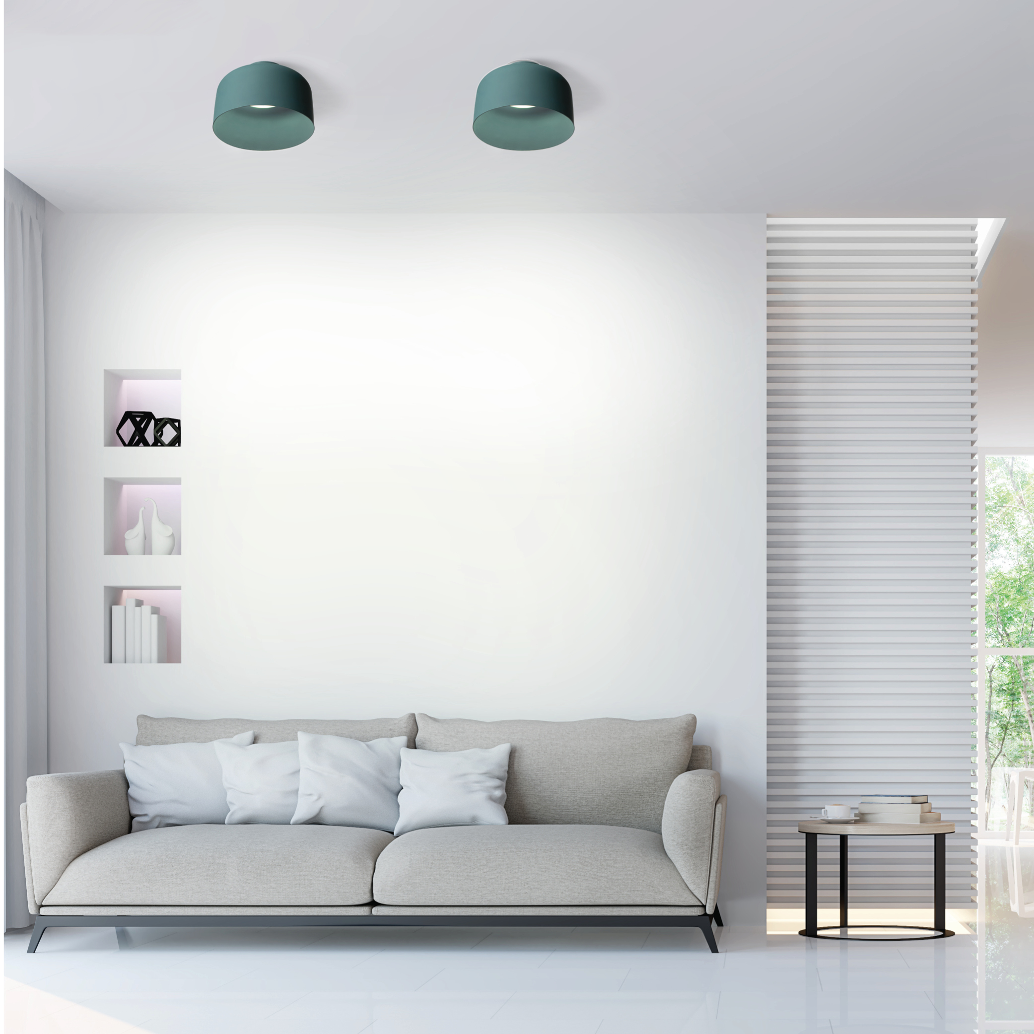 BOTTONE PLAFONIERA PETROLIO 20W 2700K-3000K-4000K DIMMERABILE