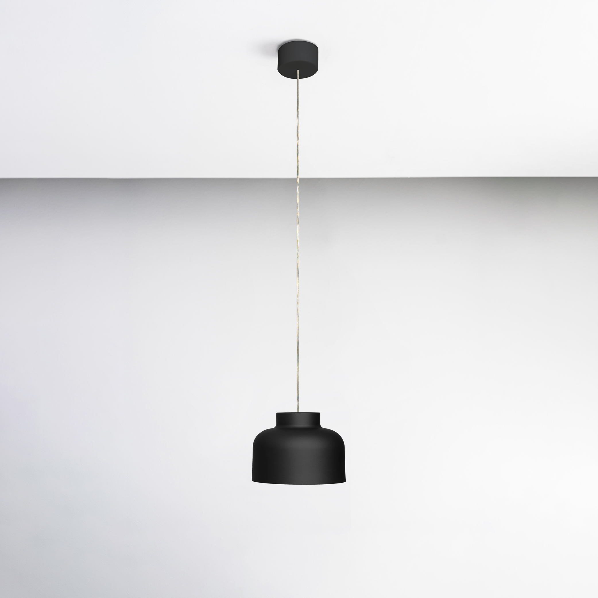 BOTTONE SOSPENSIONE NERO 24W 2700K-3000K-4000K DIMMERABILE