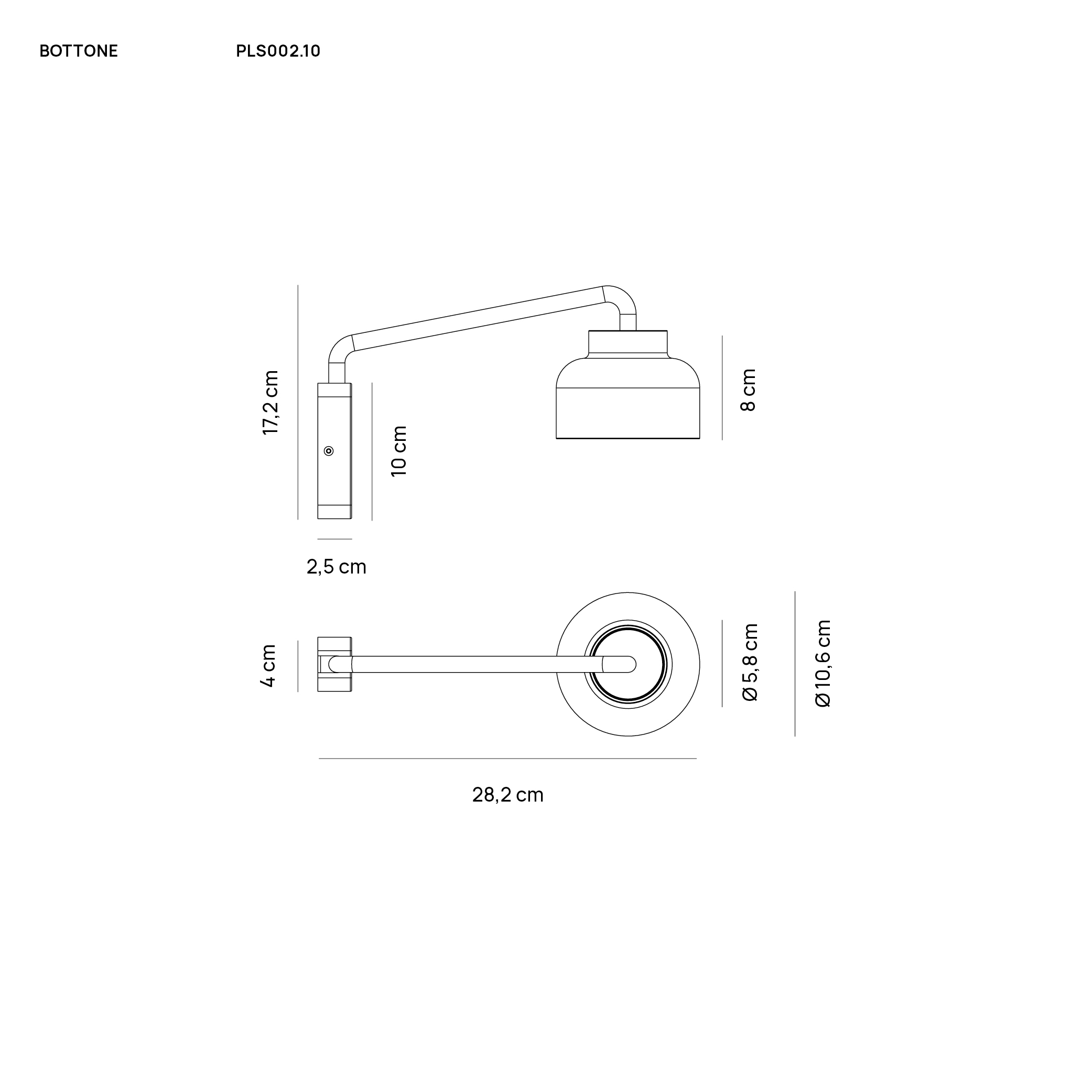 BOTTONE APPLIQUE BIANCO 1x12W LED GX53