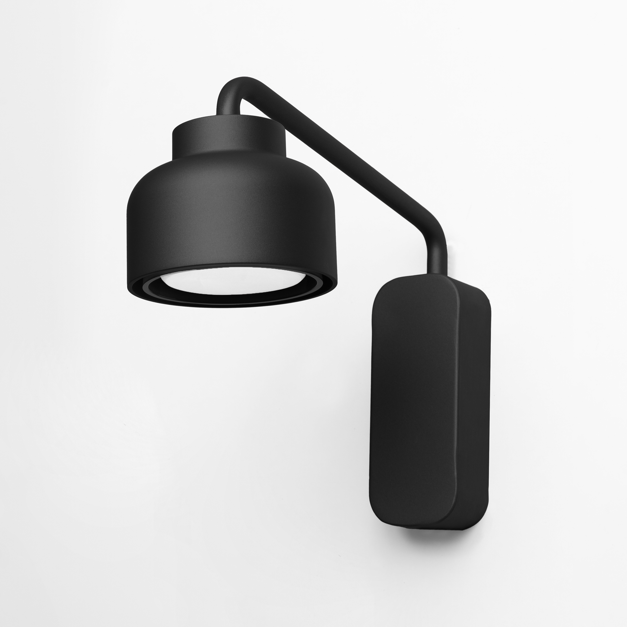 BOTTONE APPLIQUE NERO 1x12W LED GX53