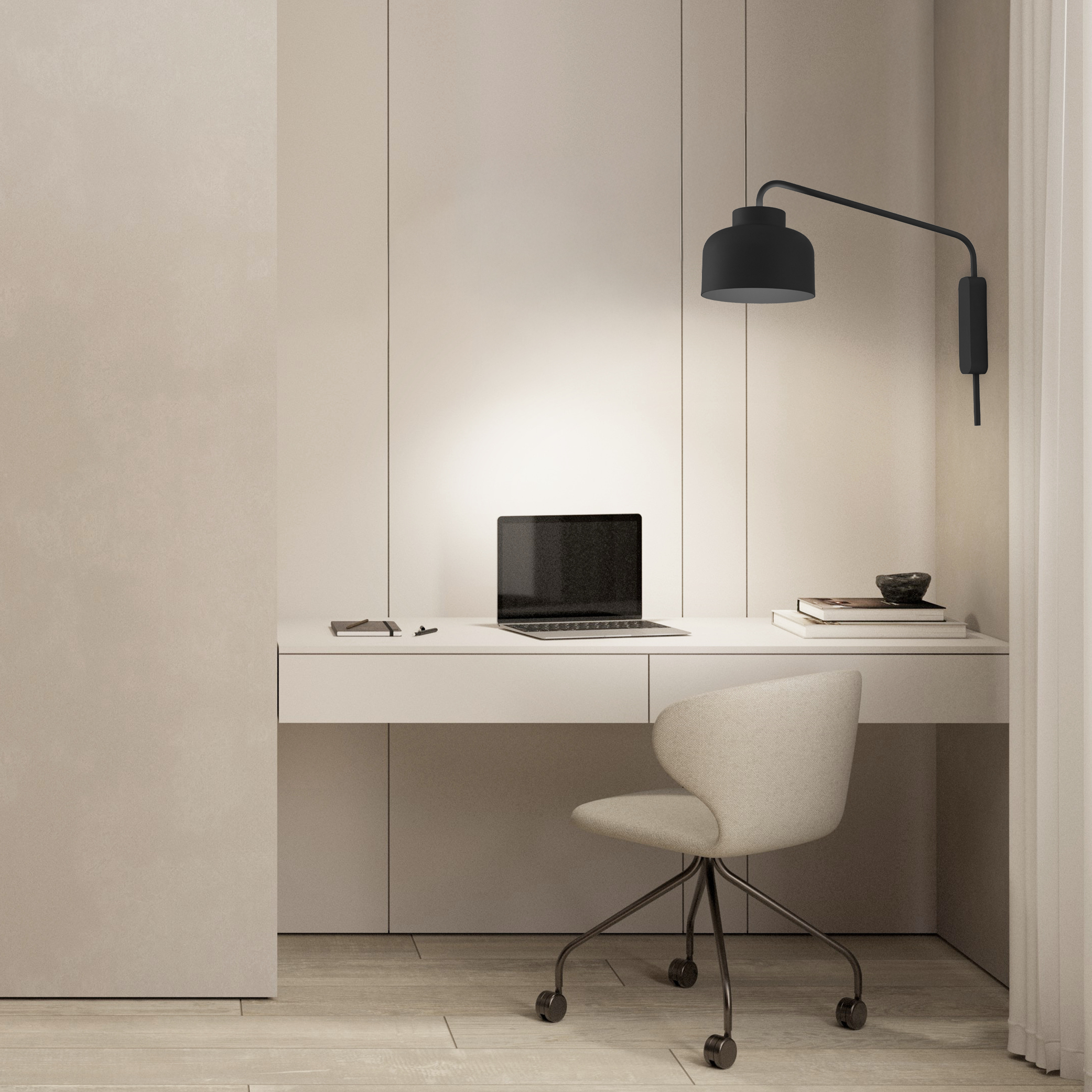 BOTTONE APPLIQUE NERO 24W 2700K-3000K-4000K DIMMERABILE