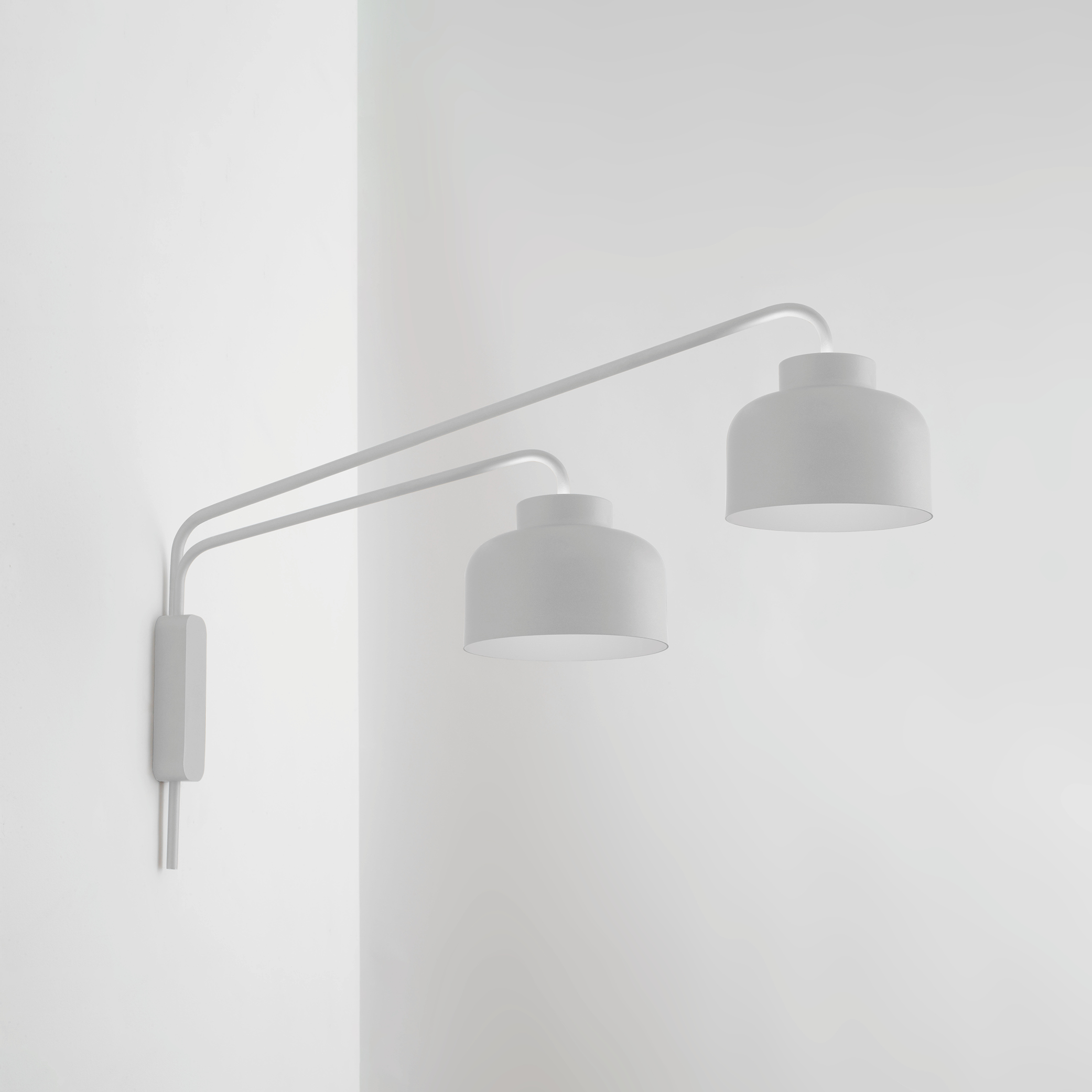 BOTTONE APPLIQUE BIANCO 2X24W 2700K-3000K-4000K DIMMERABILE