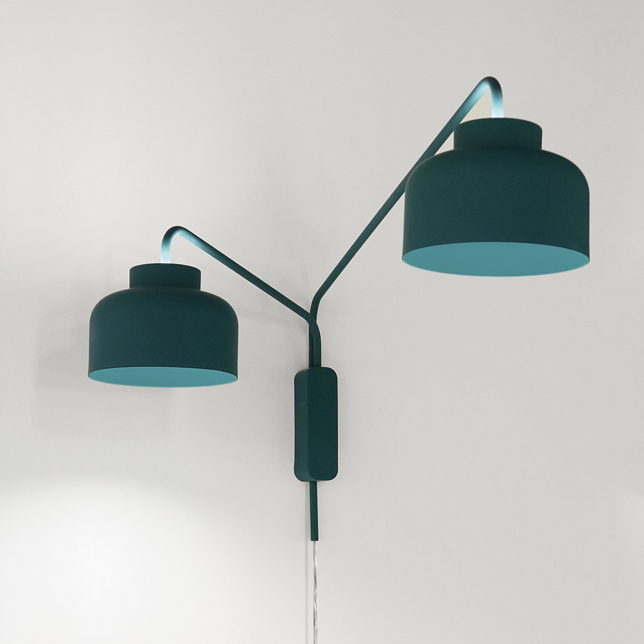 BOTTONE APPLIQUE PETROLIO 2X24W 2700K-3000K-4000K DIMMERABILE