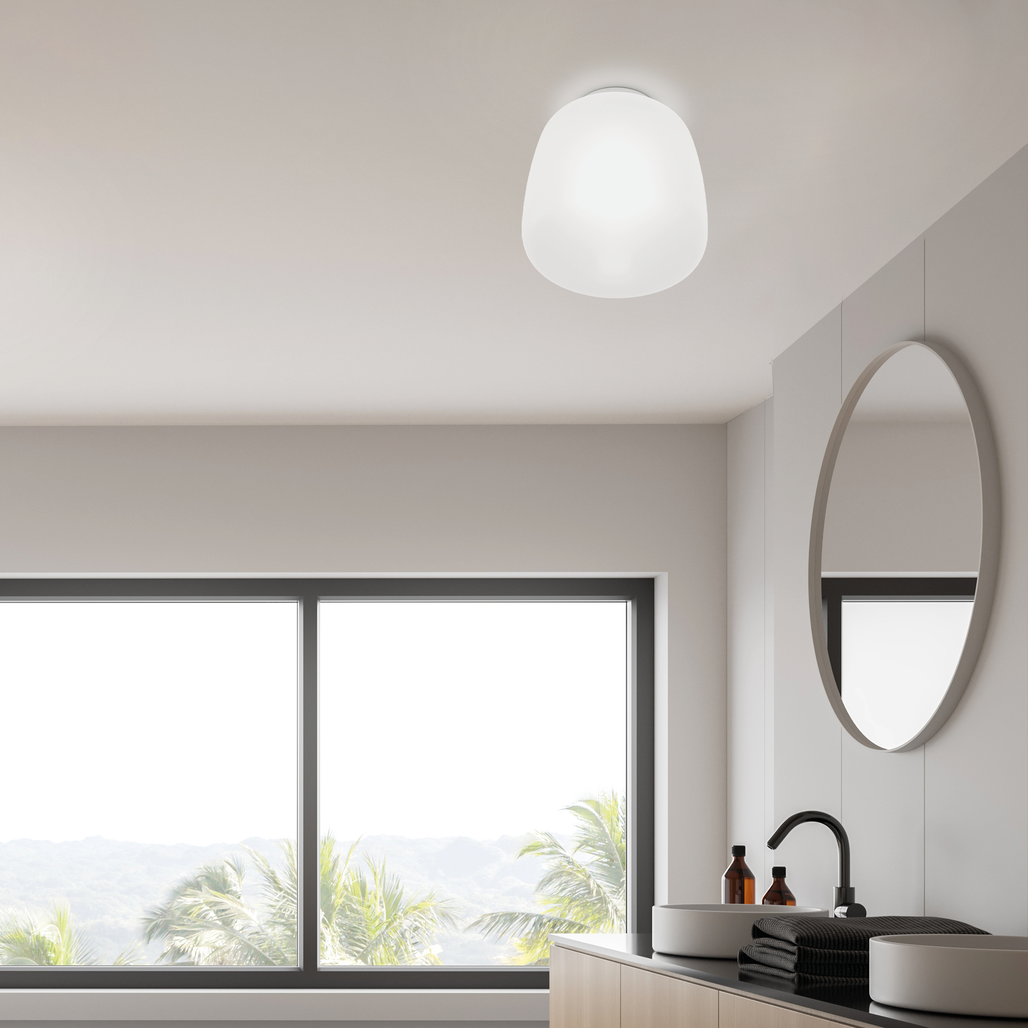 ETHEREA PLAFONIERA BIG BIANCO 1X18W LED E27