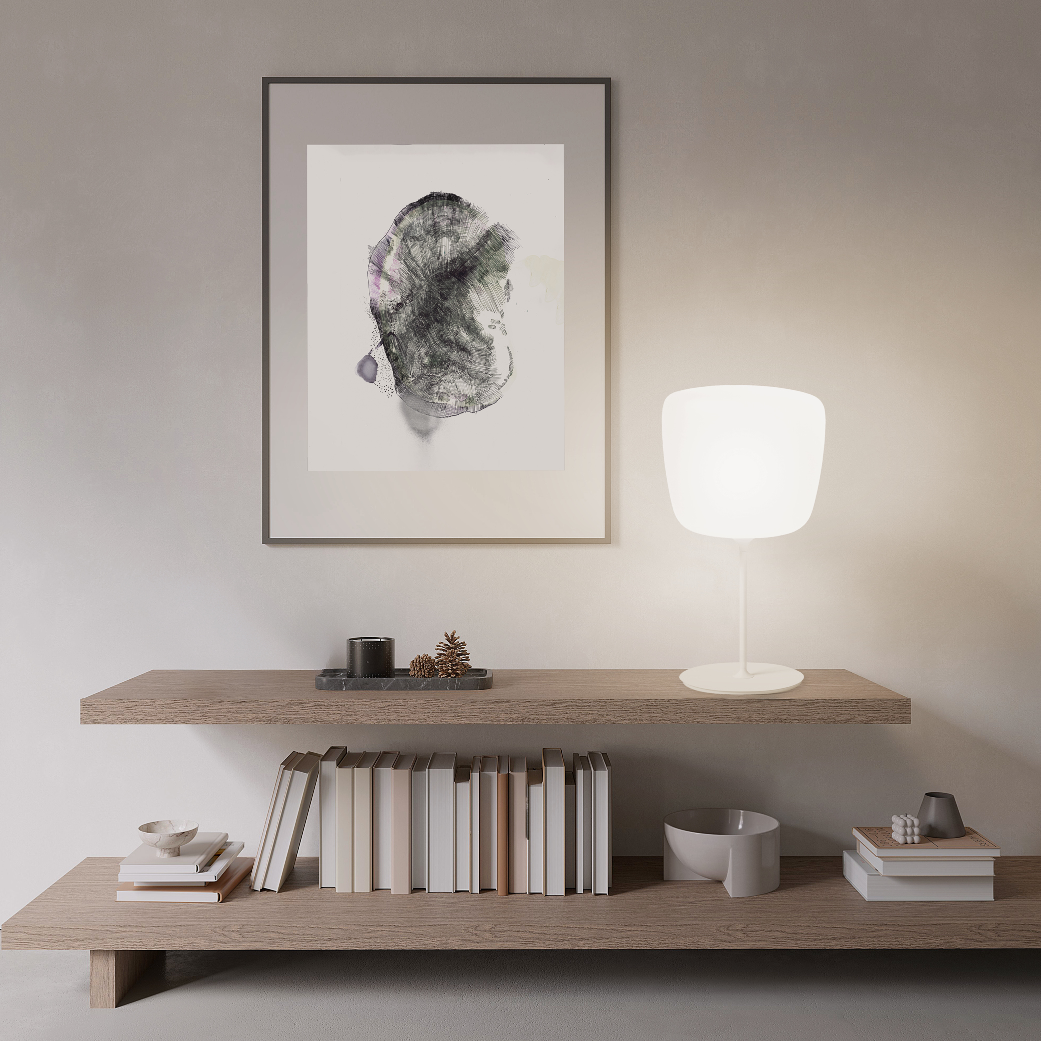 ETHEREA LAMPADA DA TAVOLO BIANCO 1X18W LED E27