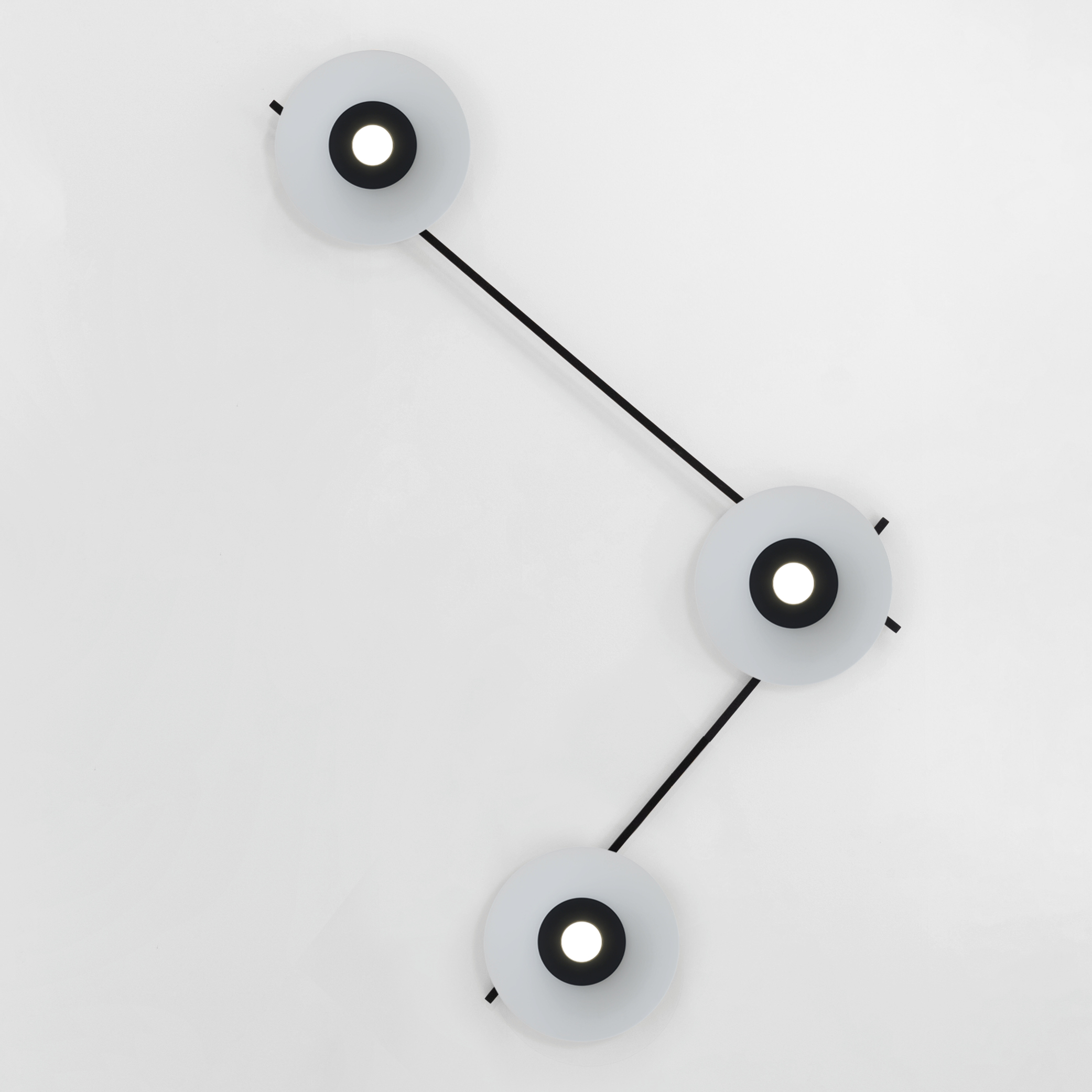 MULTIPOP VETRO APPLIQUE/PLAFONIERA BIANCO SATINATO 1x12W LED GX53