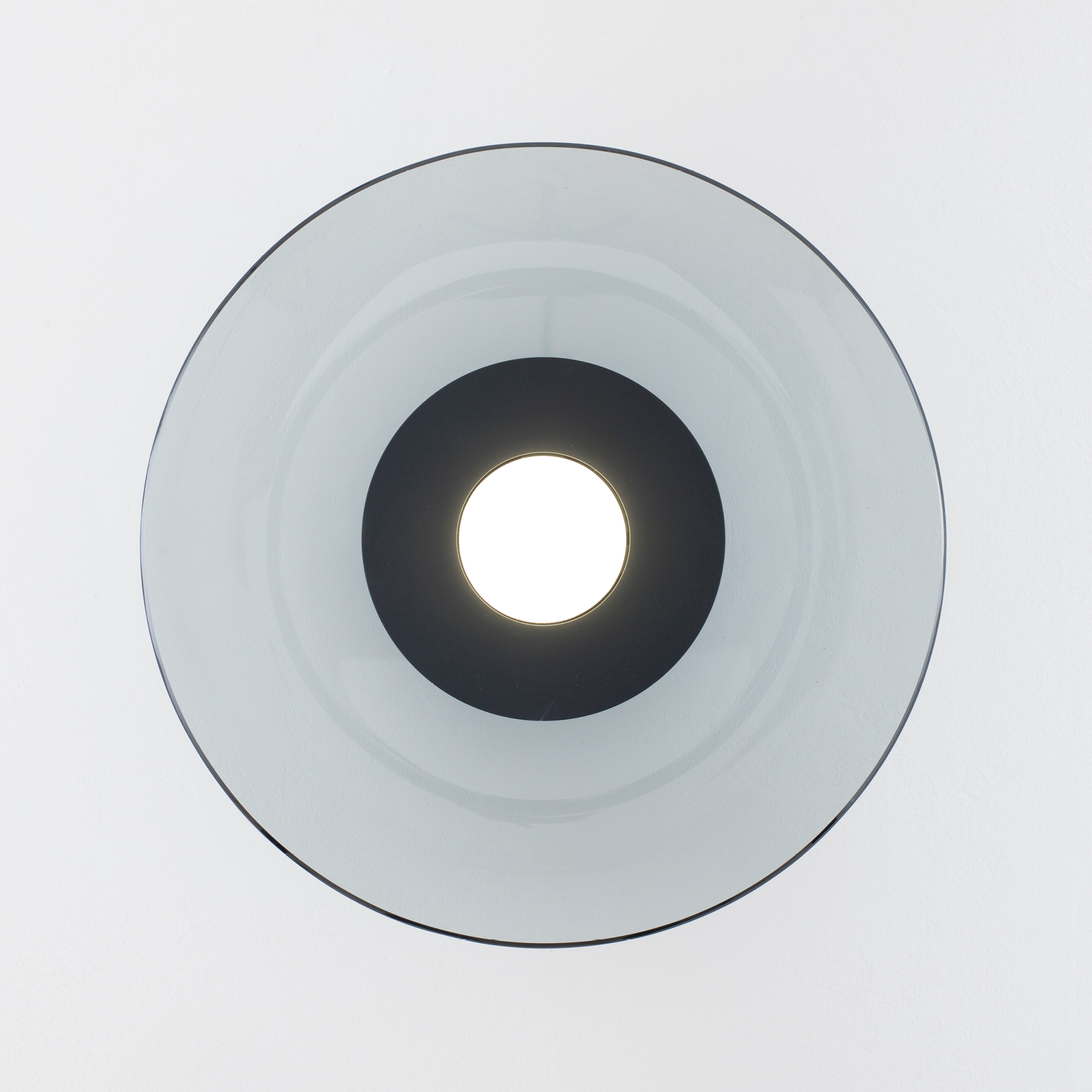 MULTIPOP VETRO APPLIQUE/PLAFONIERA GRIGIO FUME' 1x12W LED GX53