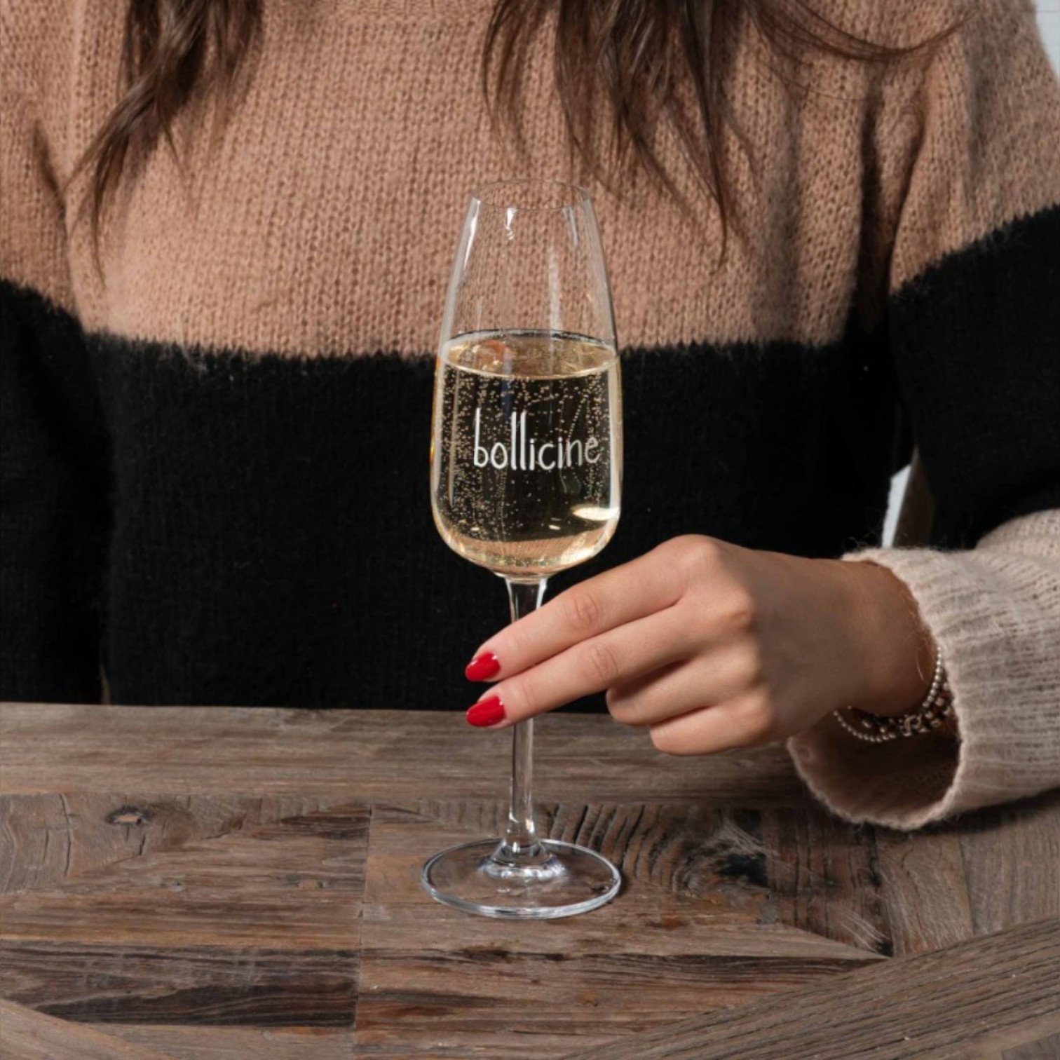 Set 2 calici flute Bollicine 29cl