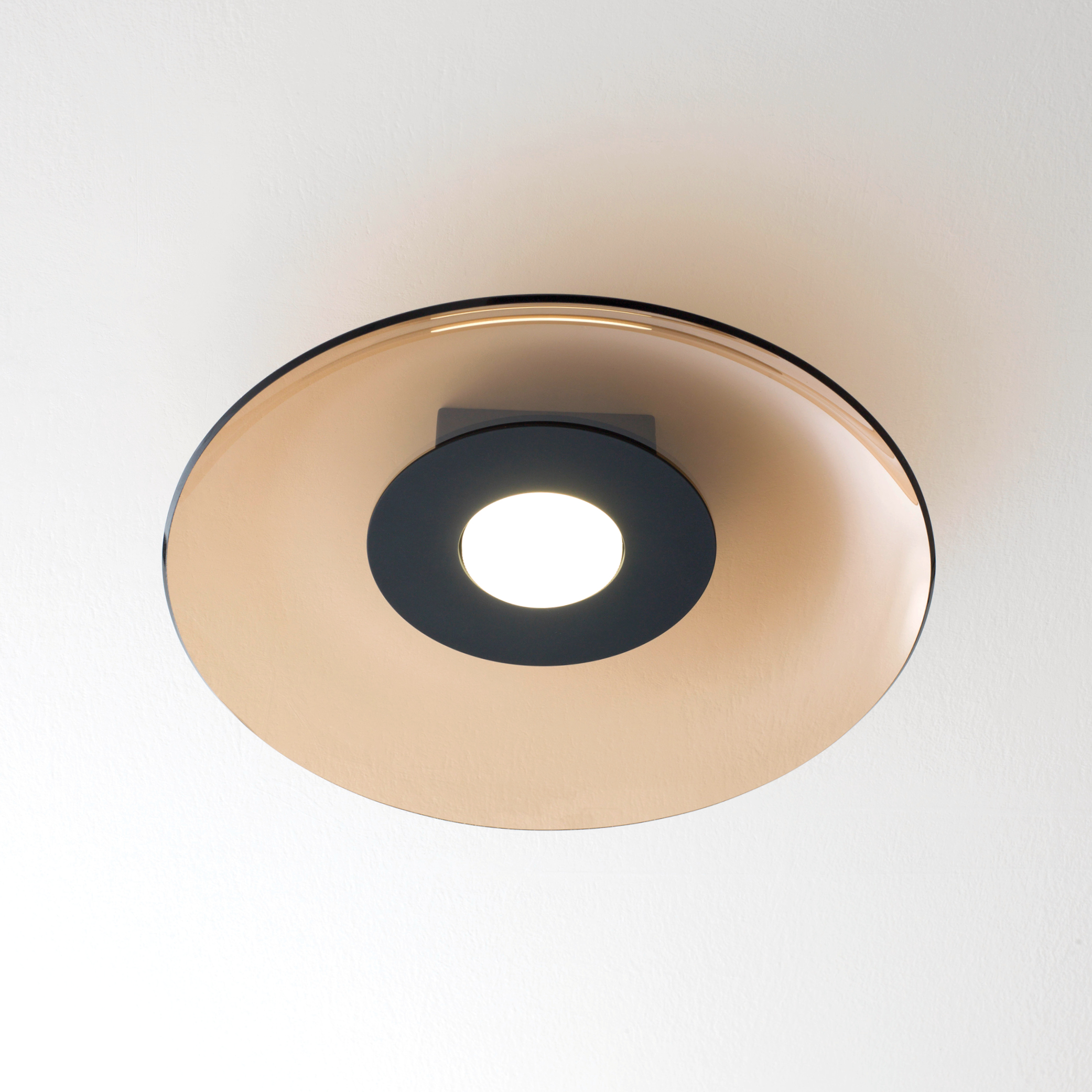 MULTIPOP VETRO APPLIQUE/PLAFONIERA AMBRA 1x12W LED GX53