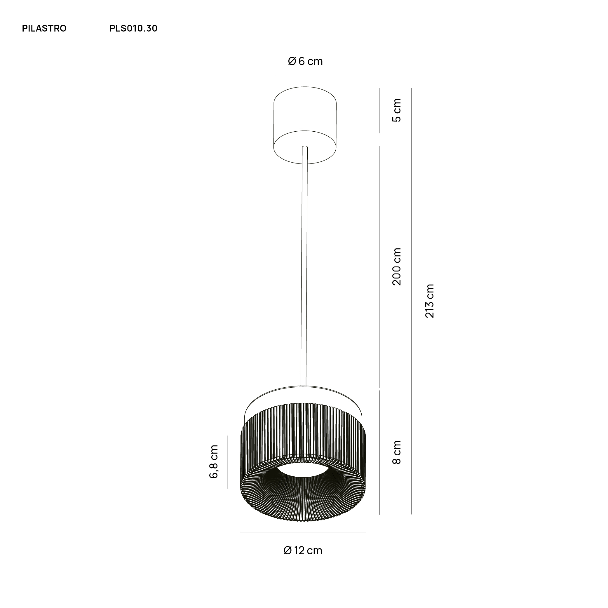 PILASTRO SOSPENSIONE BASE ANTRACITE + VETRO TRASPARENTE 1X12W LED GX53