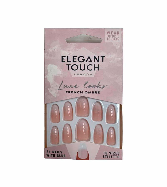 Touch Luxe French Ombrè Tips Unghie 24pz con Colla