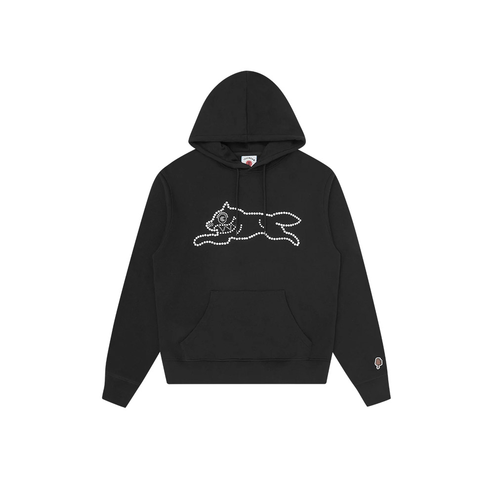 ICECREAM Felpa Con Cappuccio Hoodie Crystal Running Dog Popover 