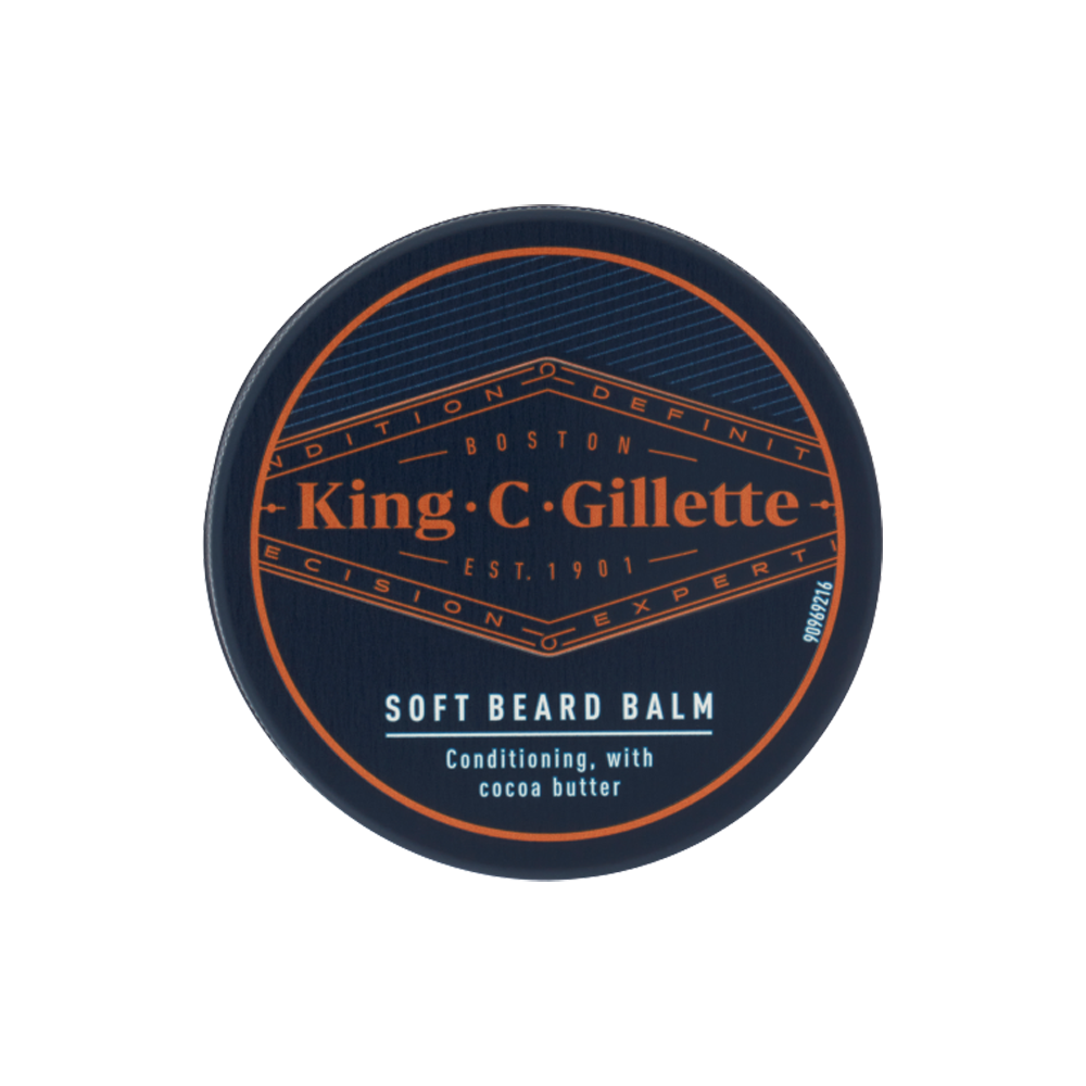 King C. Balsamo Delicato da Barba con Burro di Cacao, Olio di Argan, Burro di Karité 100 ml