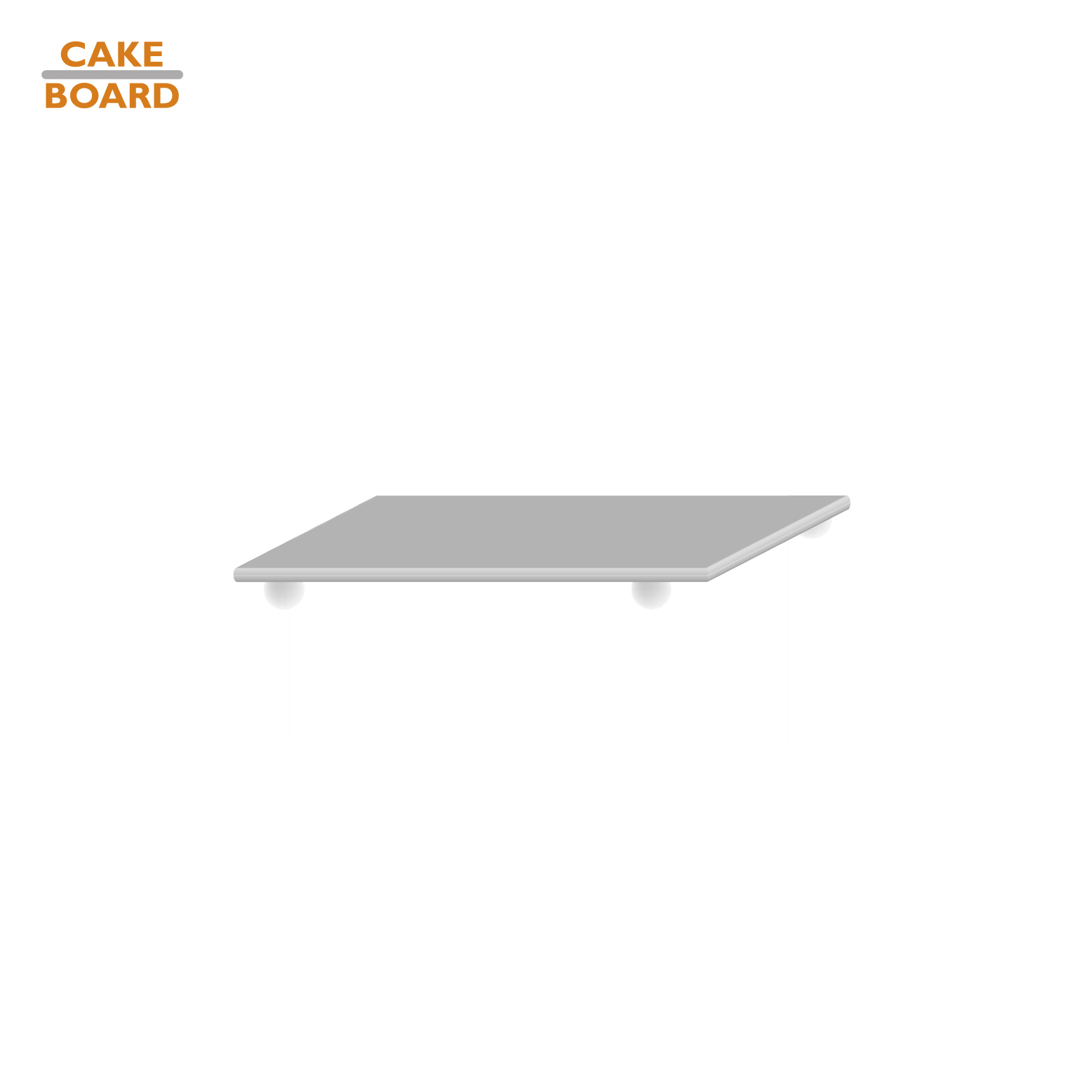 Soporte rectangular para tartas con patas