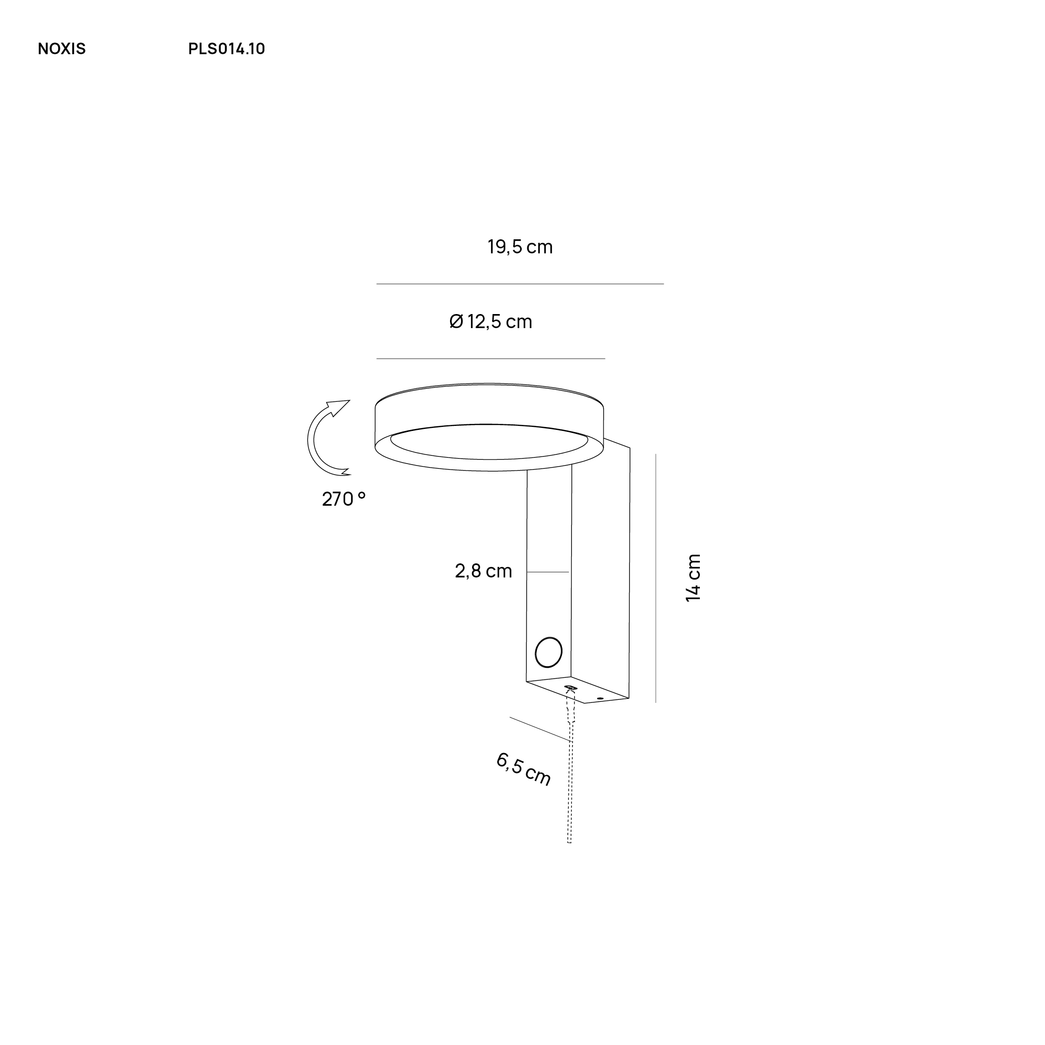 NOXIS APPLIQUE SABBIA 13W 2700K-3000K-4000K DIMMERABILE