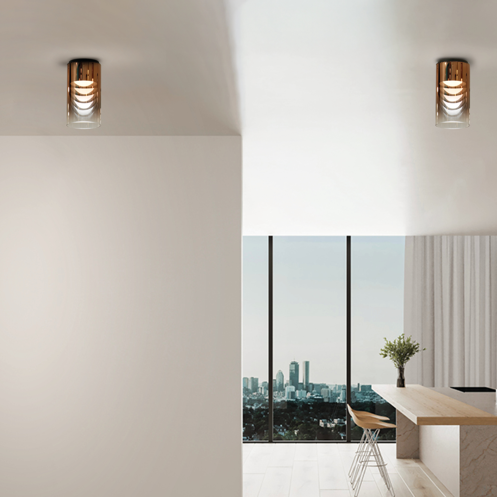 GLAZES PLAFONIERA SMALL ORO ROSA 1X12W LED GX53