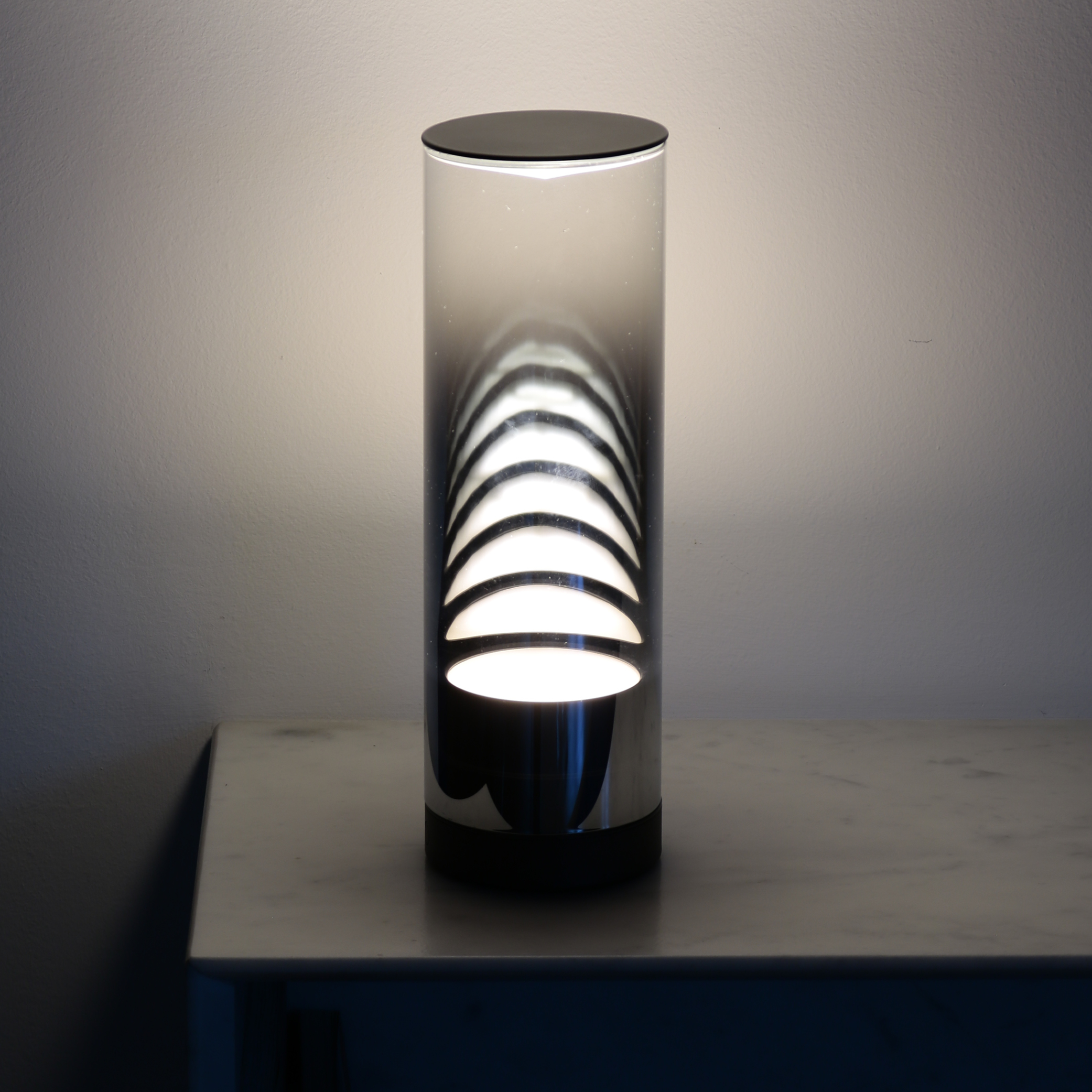 GLAZES DA TAVOLO PORTATILE CROMO 5W 2700K-3000K-4000K DIMMERABILE