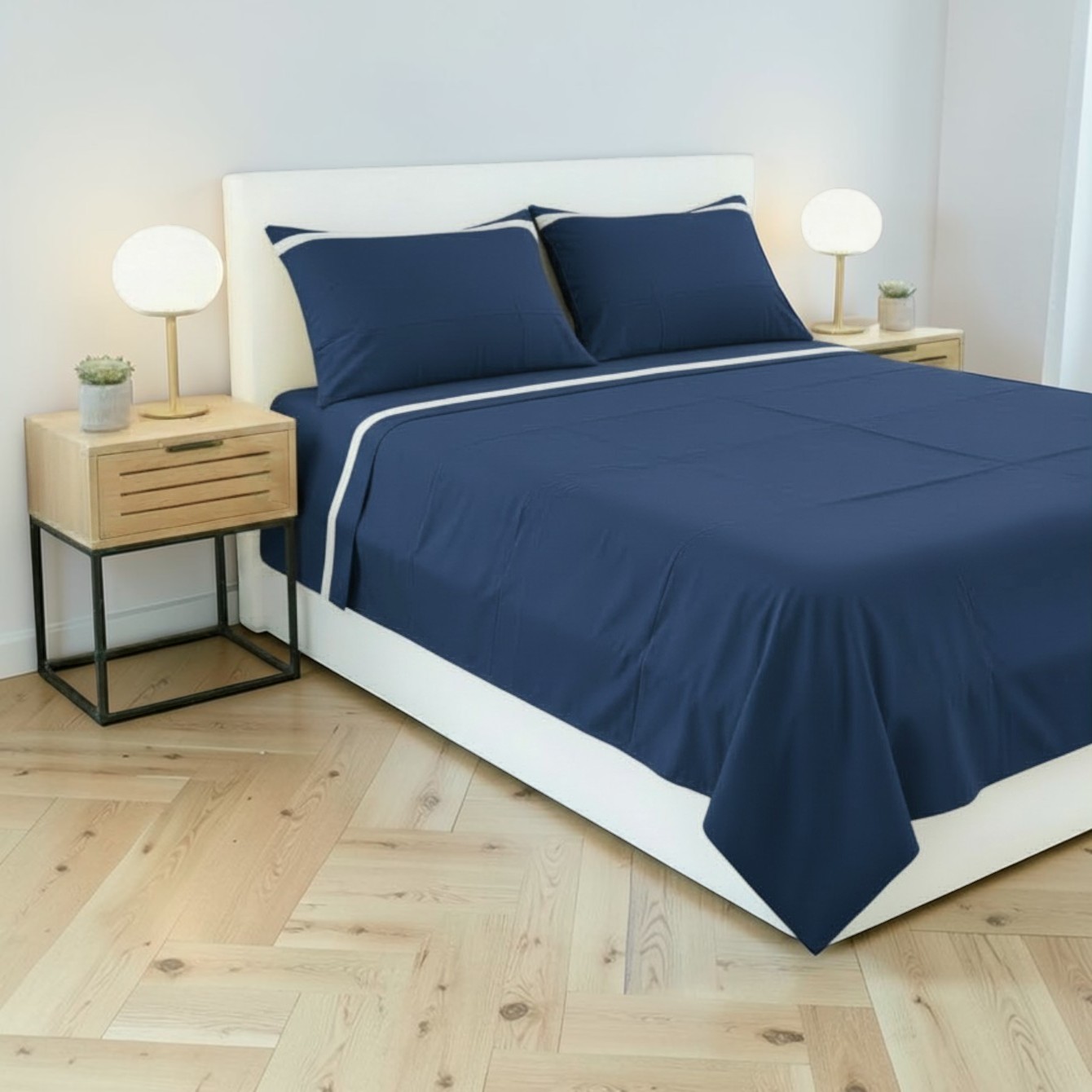 Completo letto matrimoniale Stefy - blu