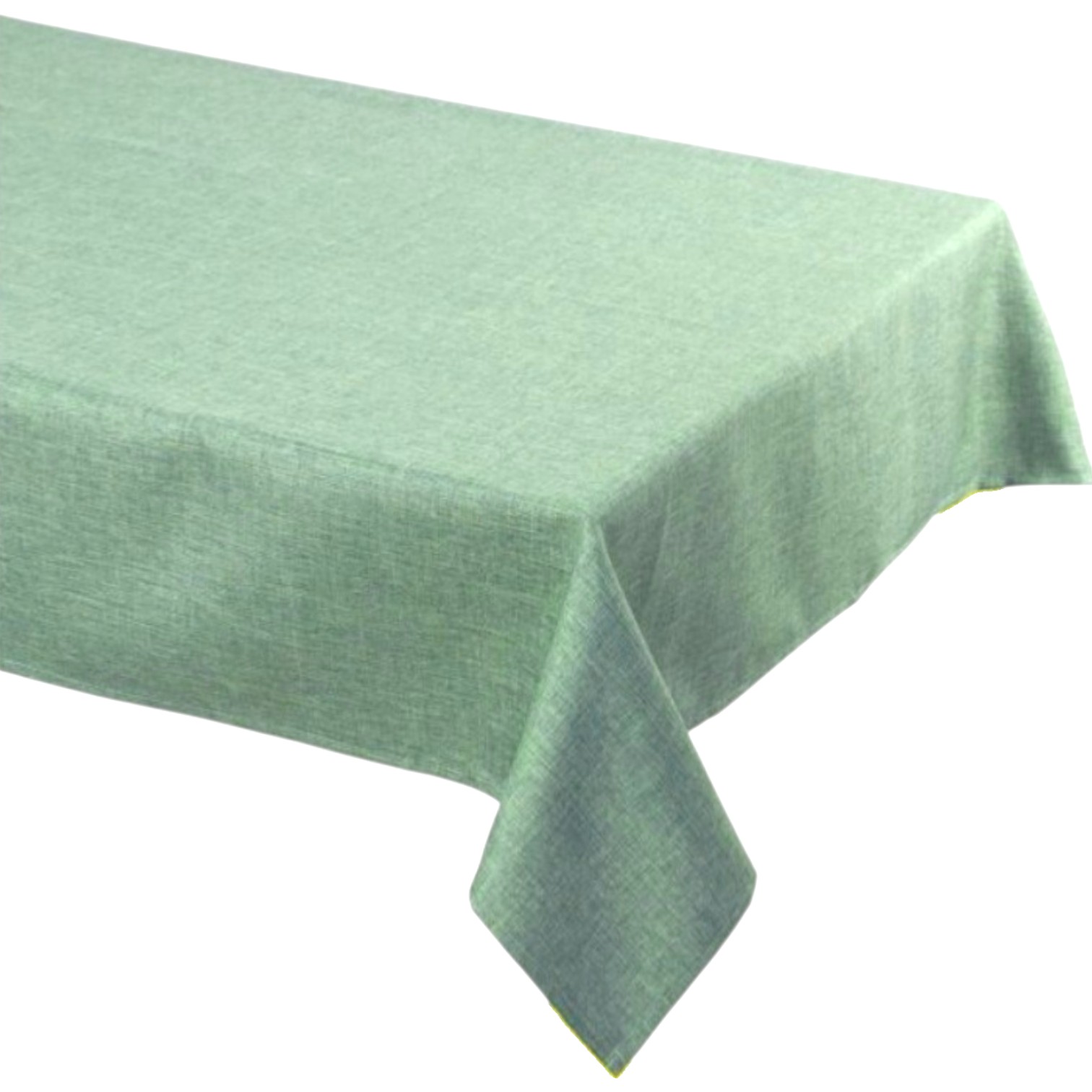 Tovaglia No Stiro effetto lino 140 x 140 - verde