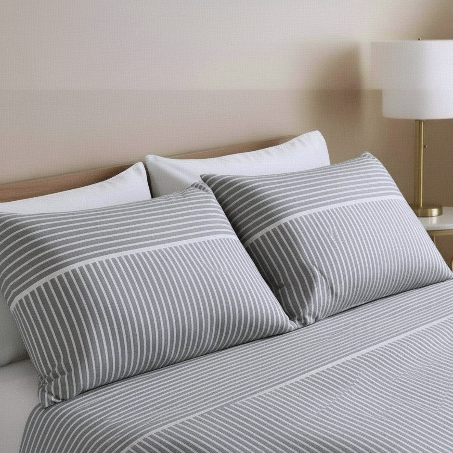 Completo letto matrimoniale Bastoncino - Fumo