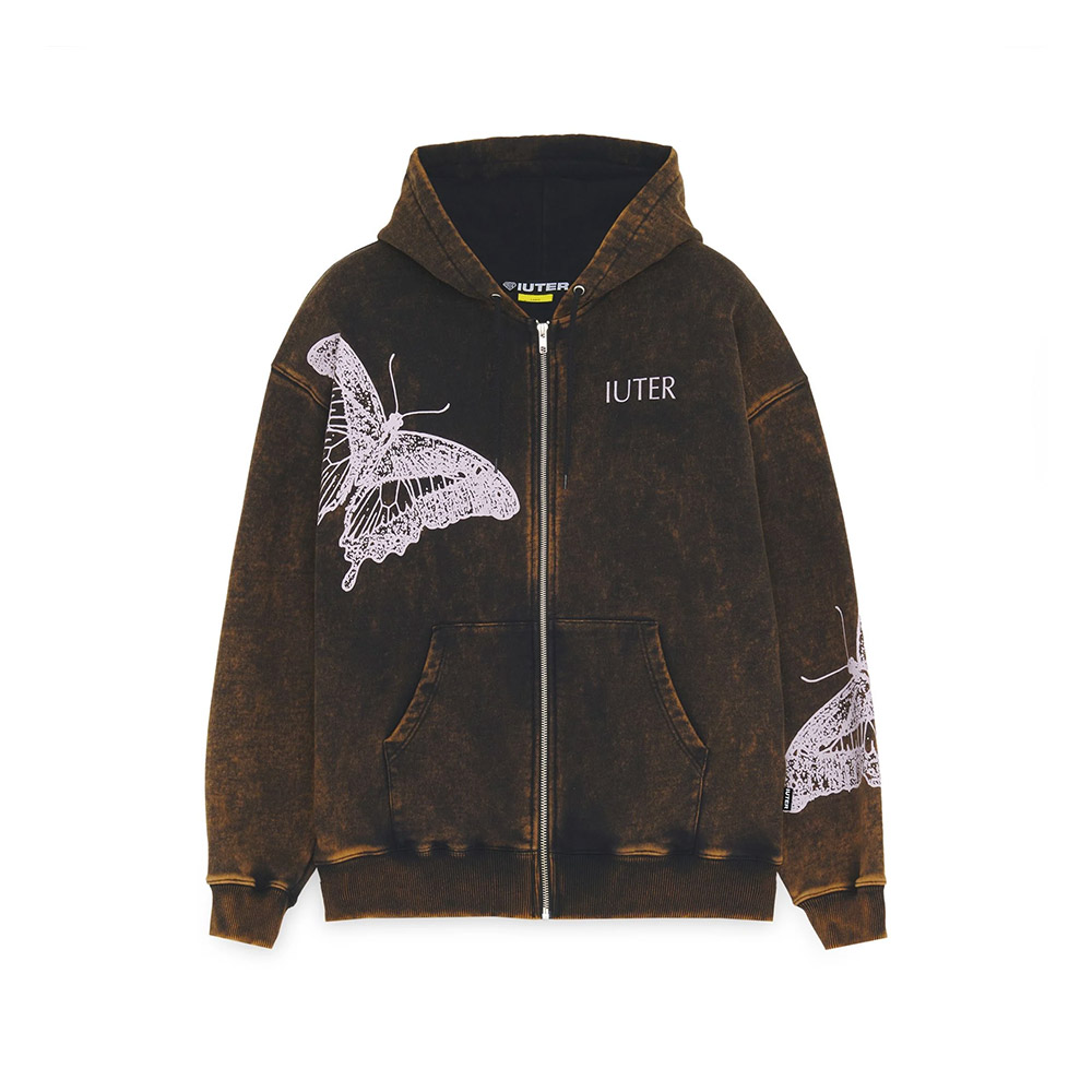 IUTER Felpa Zip Hoodie Butterfly Marble 