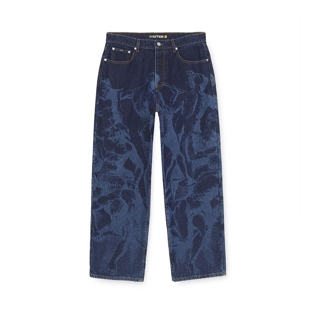 IUTER Pantalone Denim Pants Battle Laser Baggy