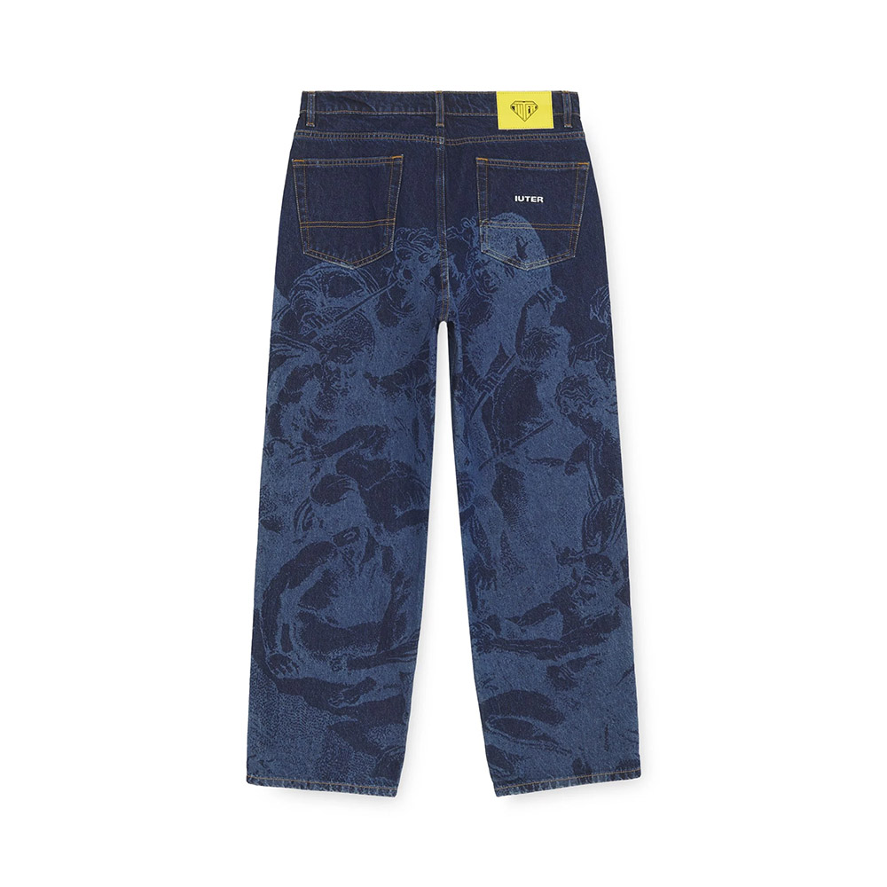 IUTER Pantalone Denim Pants Battle Laser Baggy