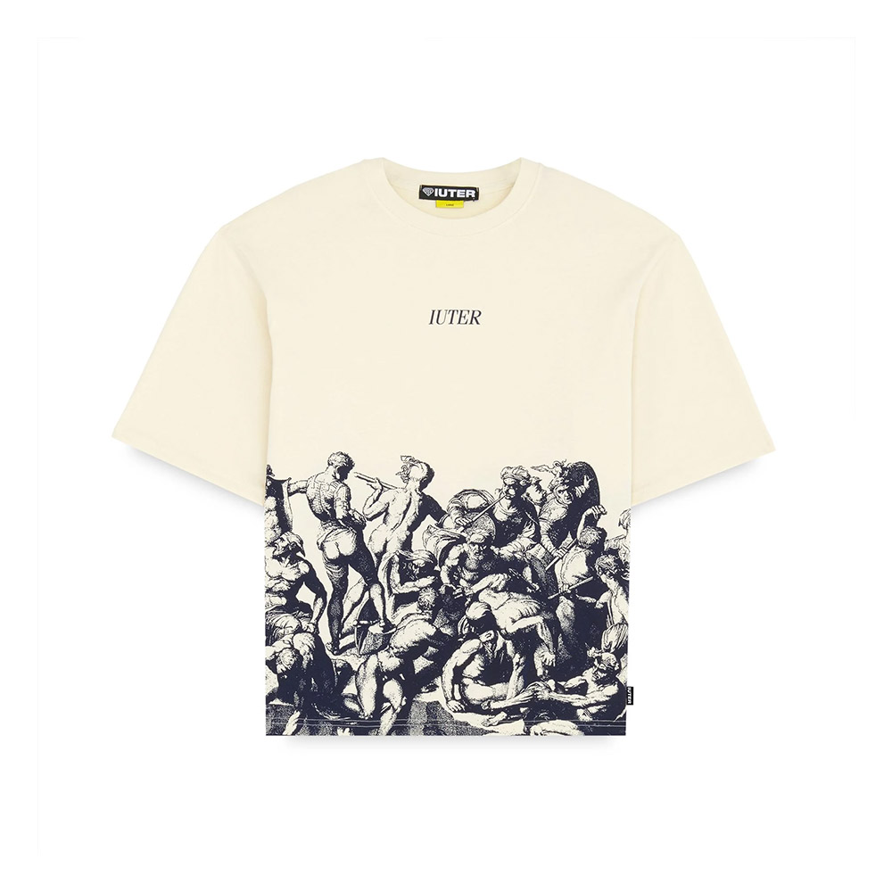 IUTER Maglietta Maniche Corte Tee Battle Reverse Stitch Ivory 