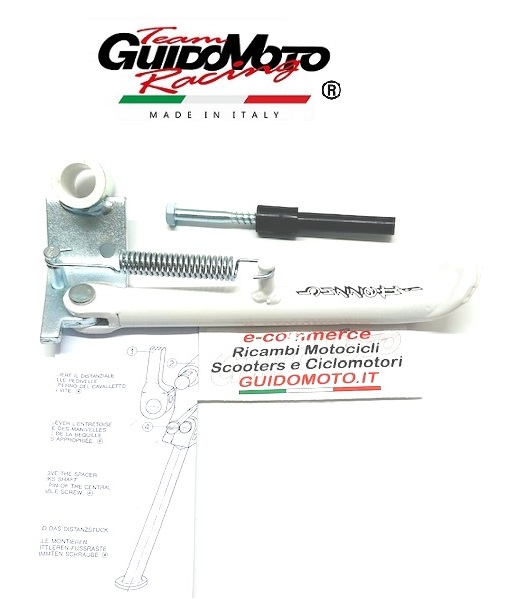 CAVALLETTO LATERALE BIANCO CICLOMOTORI CIAO R SC SCV P PX PXV BUZZETTI BZ4240