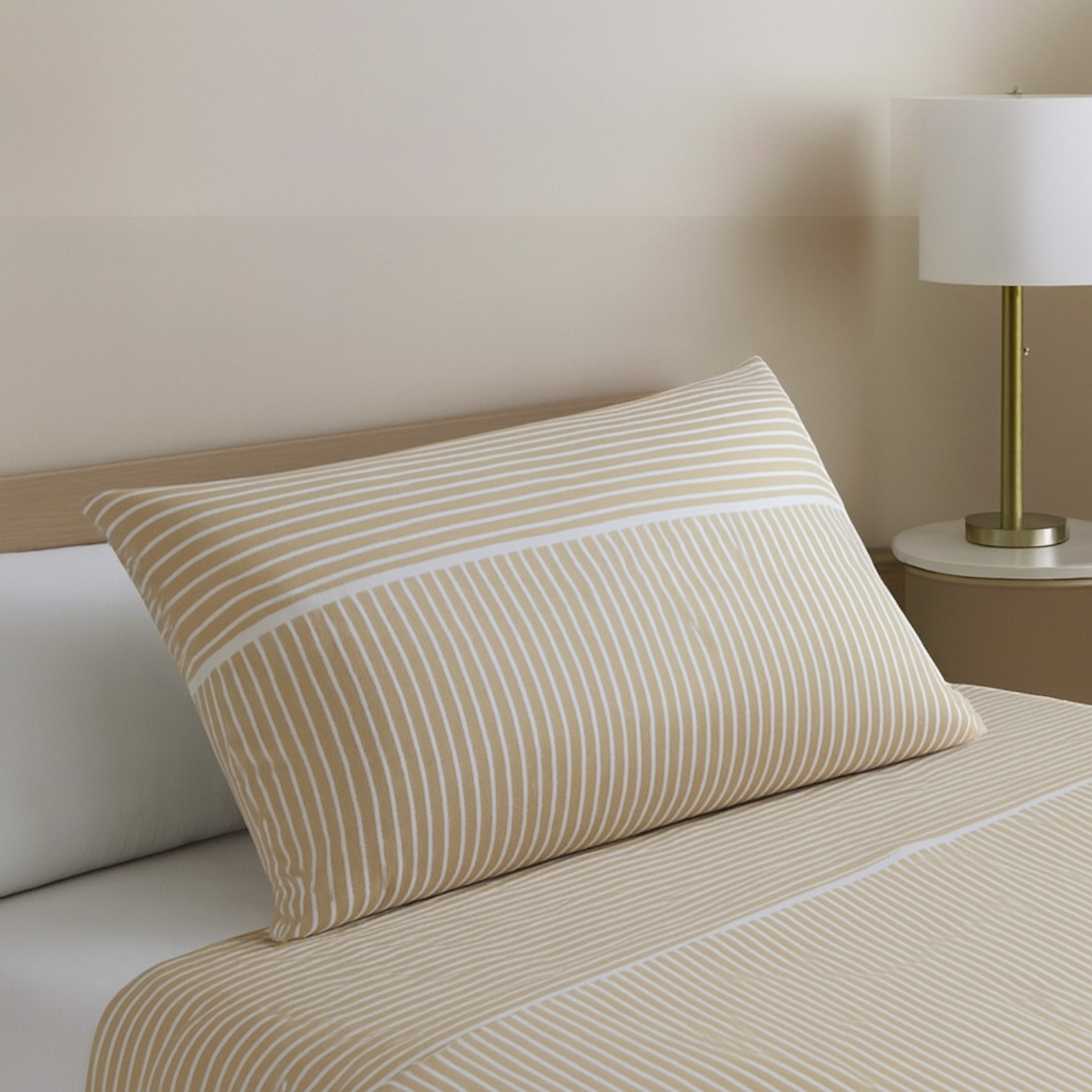 Completo letto una piazza Bastoncino - Beige