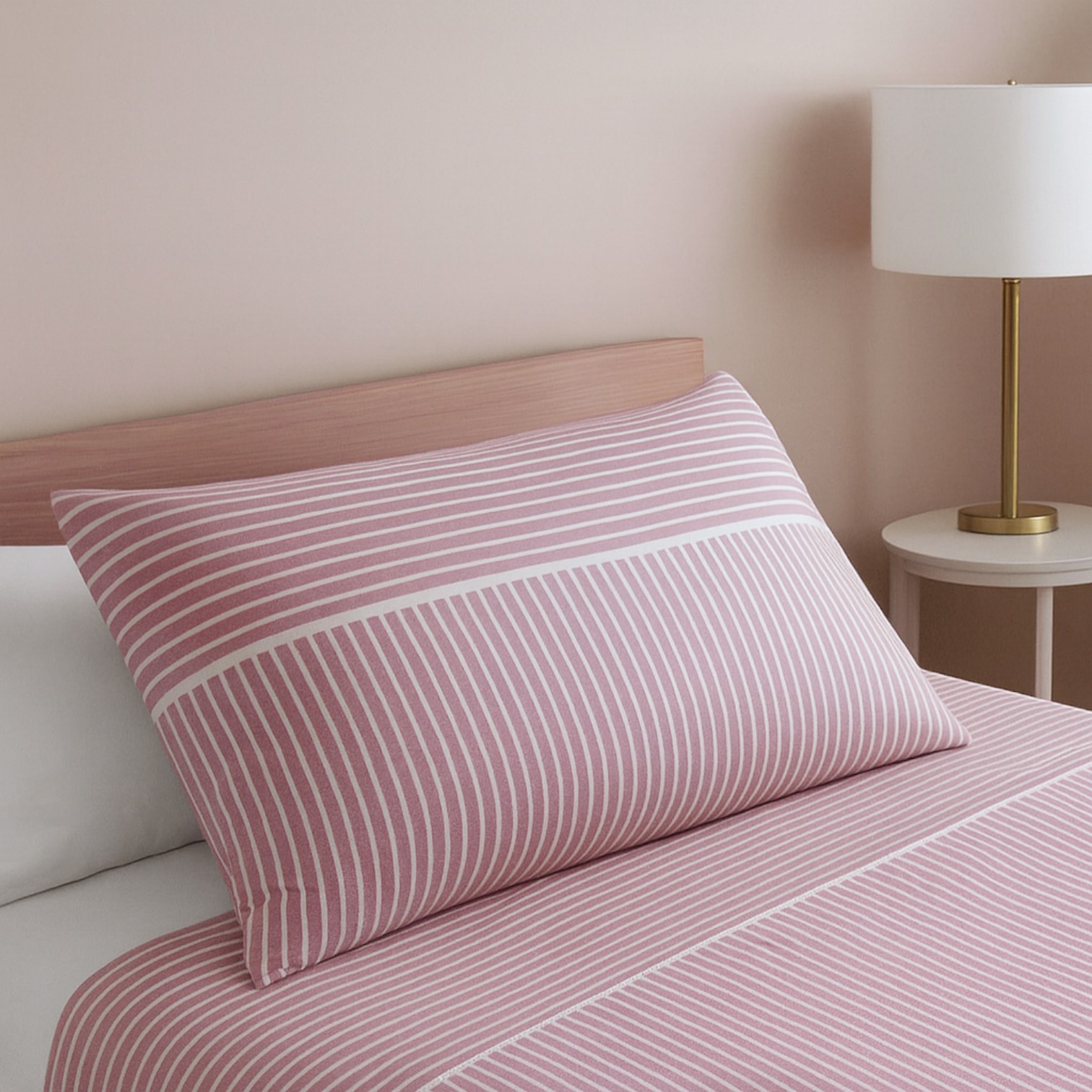 Completo letto una piazza e mezza Bastoncino - Rosa