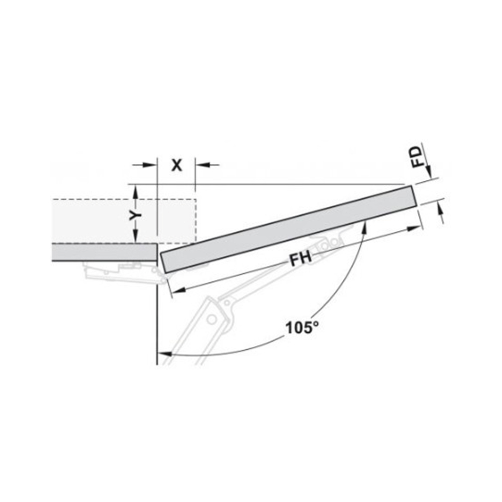 AVENTOS HK-XS 1500 800-1800 20K1501 ANTA A RIBALTA