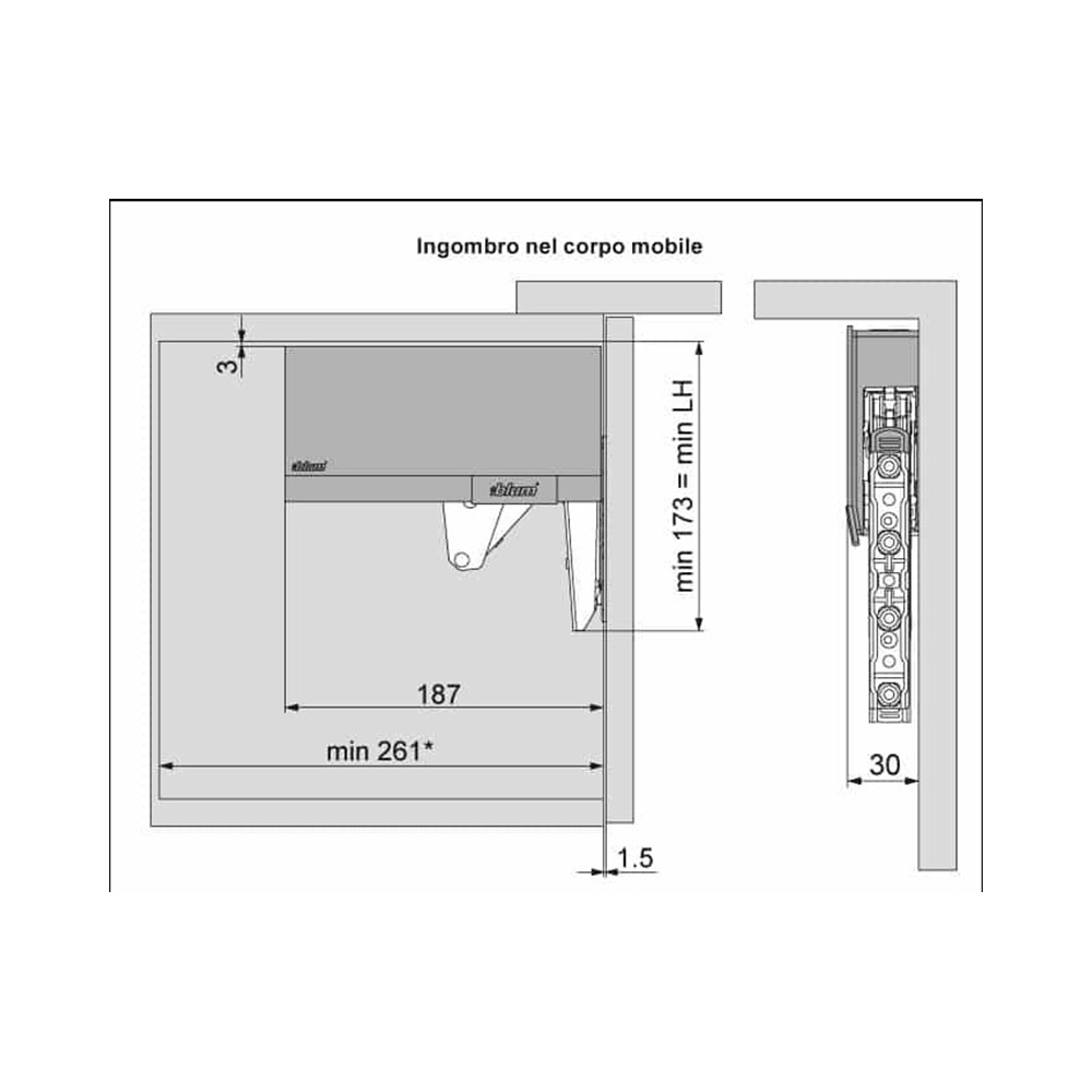 AVENTOS HK TOP 2500 FC 930-2800 22K2500 ANTA A RIBALTA