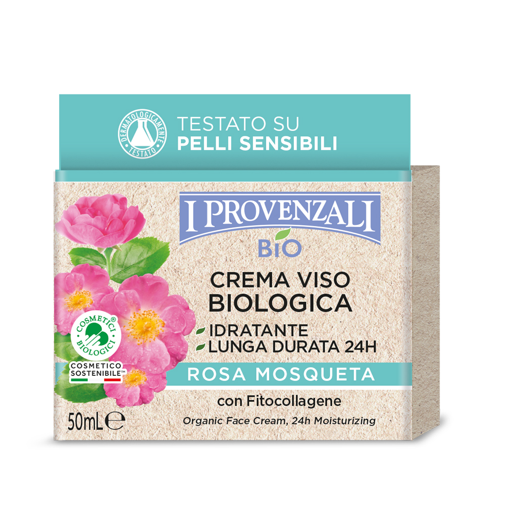 Bio Crema Viso Idratante Biologica Rosa Mosqueta 50 ml