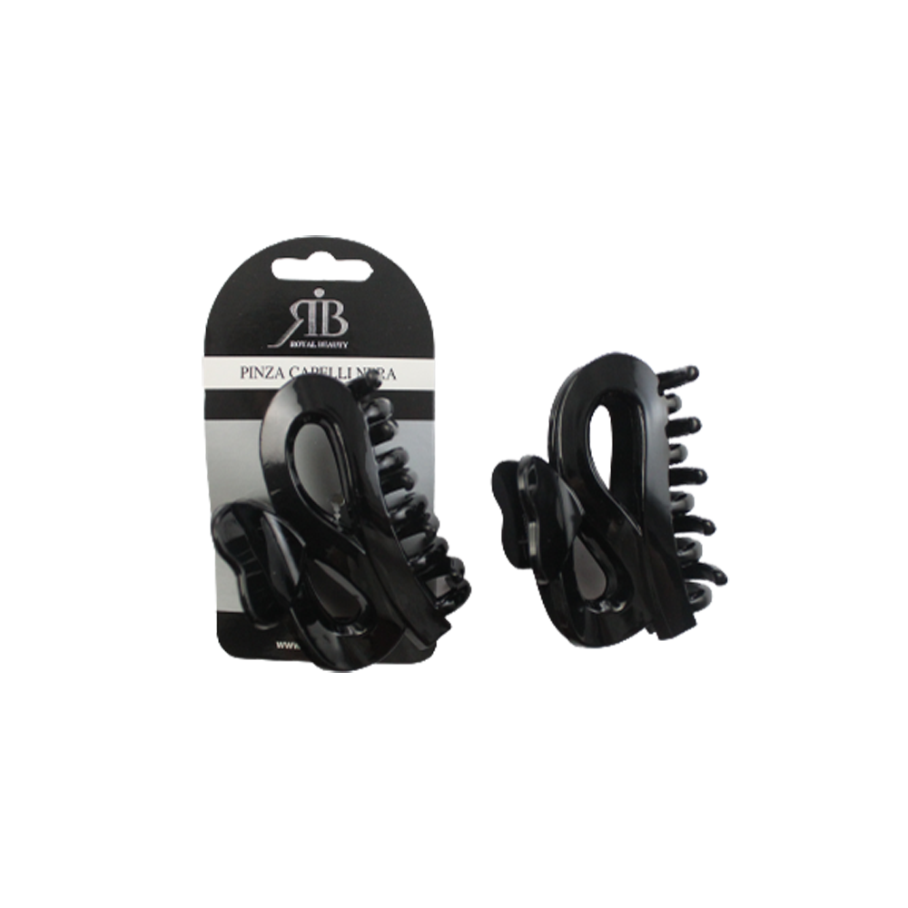 Pinza Capelli Cuore Nera