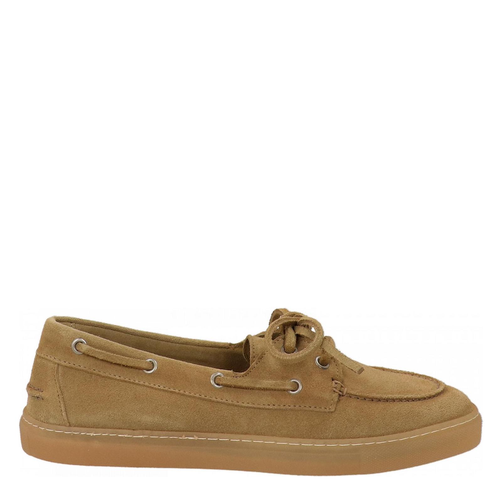 WOMAN SUEDE LOAFER sand-cream