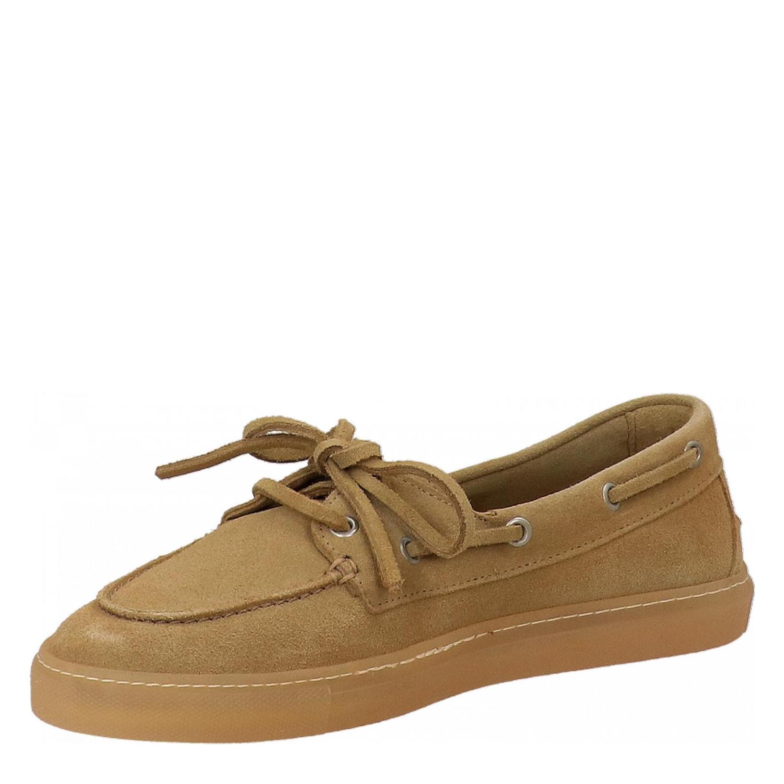 WOMAN SUEDE LOAFER sand-cream