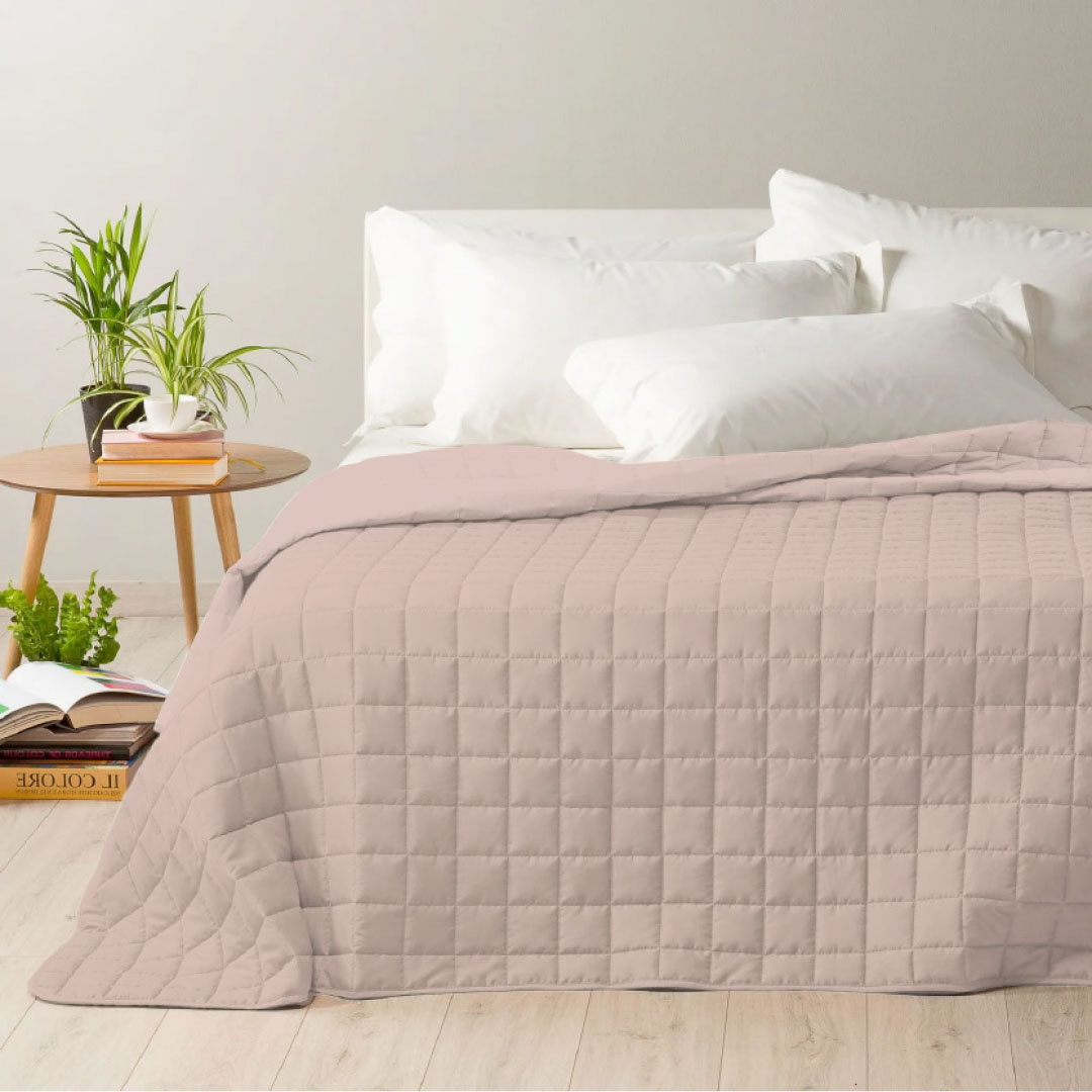 Trapuntino matrimoniale Kimmi - cipria