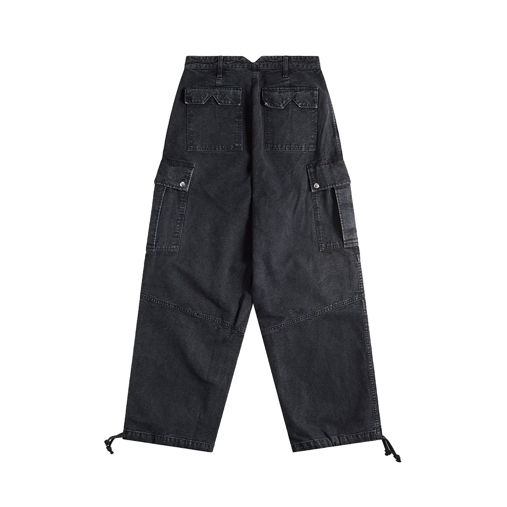 RHUDE Pantaloni Pant Washed Canvas Parachute Black 
