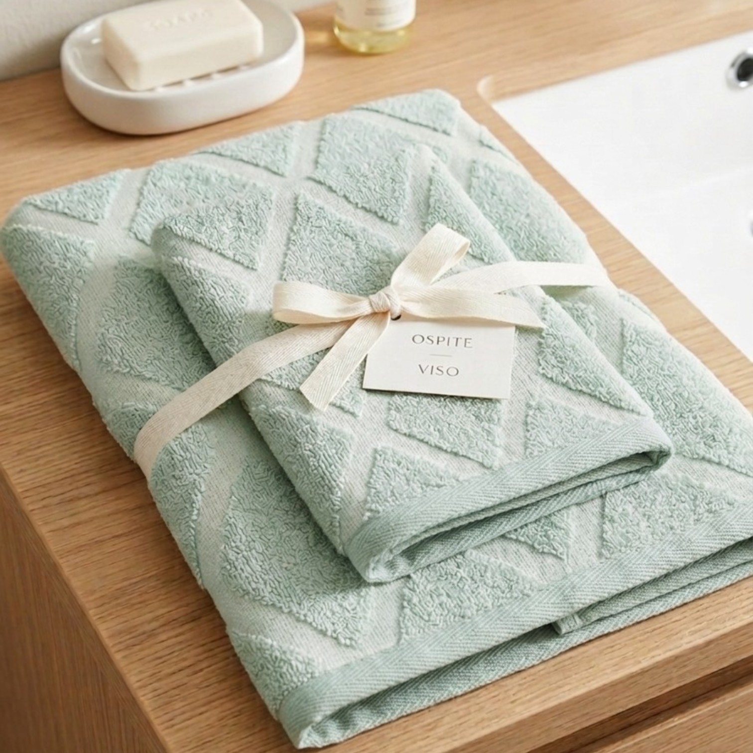 Coppia asciugamani viso + ospite Rendel