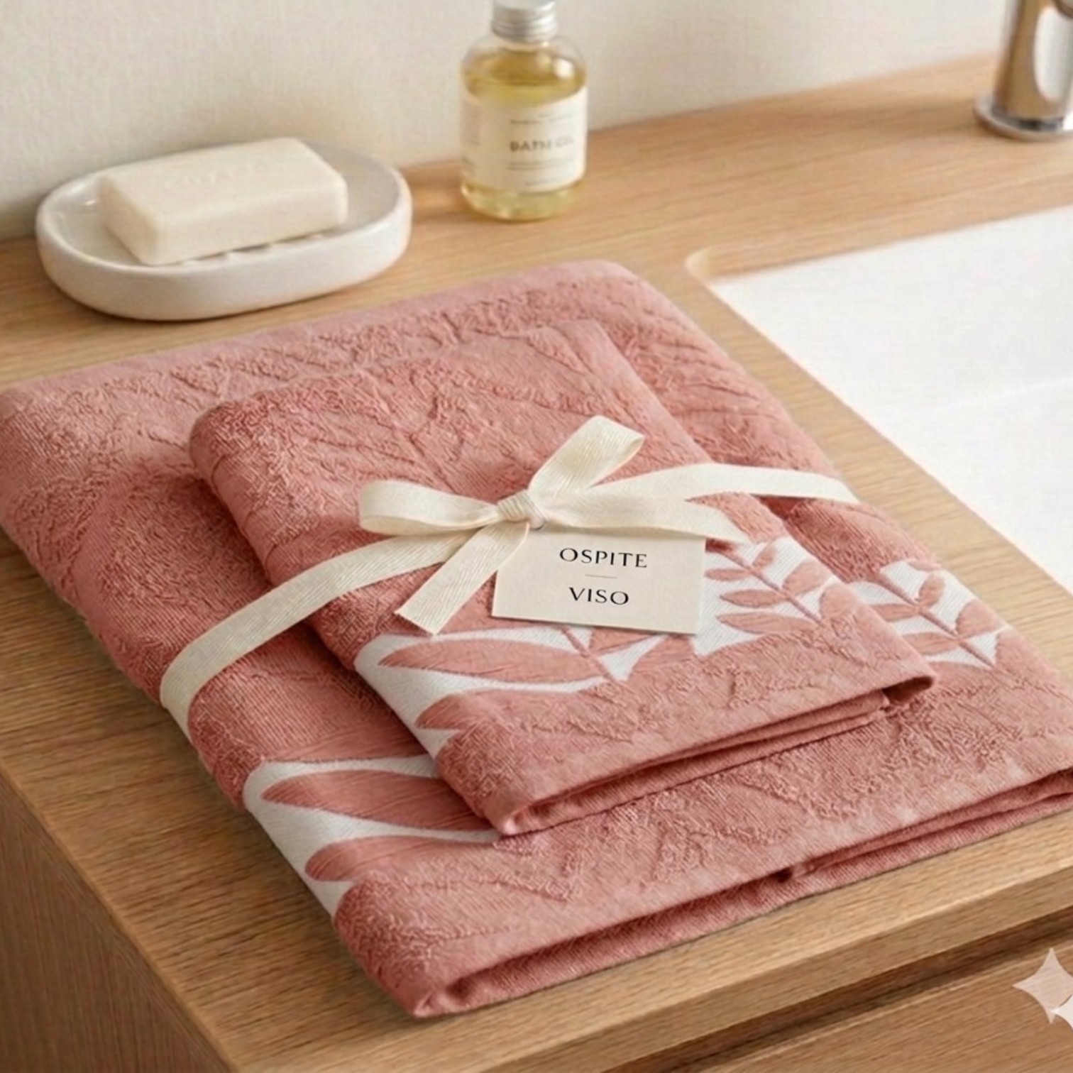 Coppia asciugamani viso + ospite Sela
