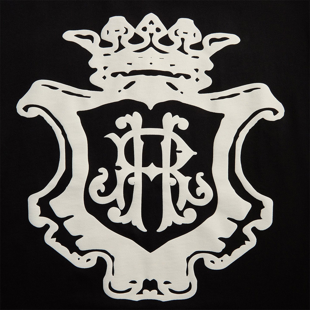 RHUDE Maglietta Maniche Corte Tee Oversized Chateau Crest Black 
