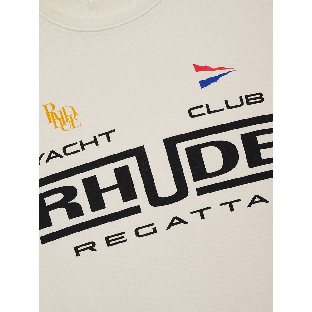 RHUDE Maglietta Maniche Corte Tee Regatta Club White 