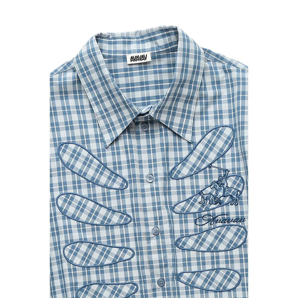 AVAVAV Camicia Shirt Cut-Out Blue 