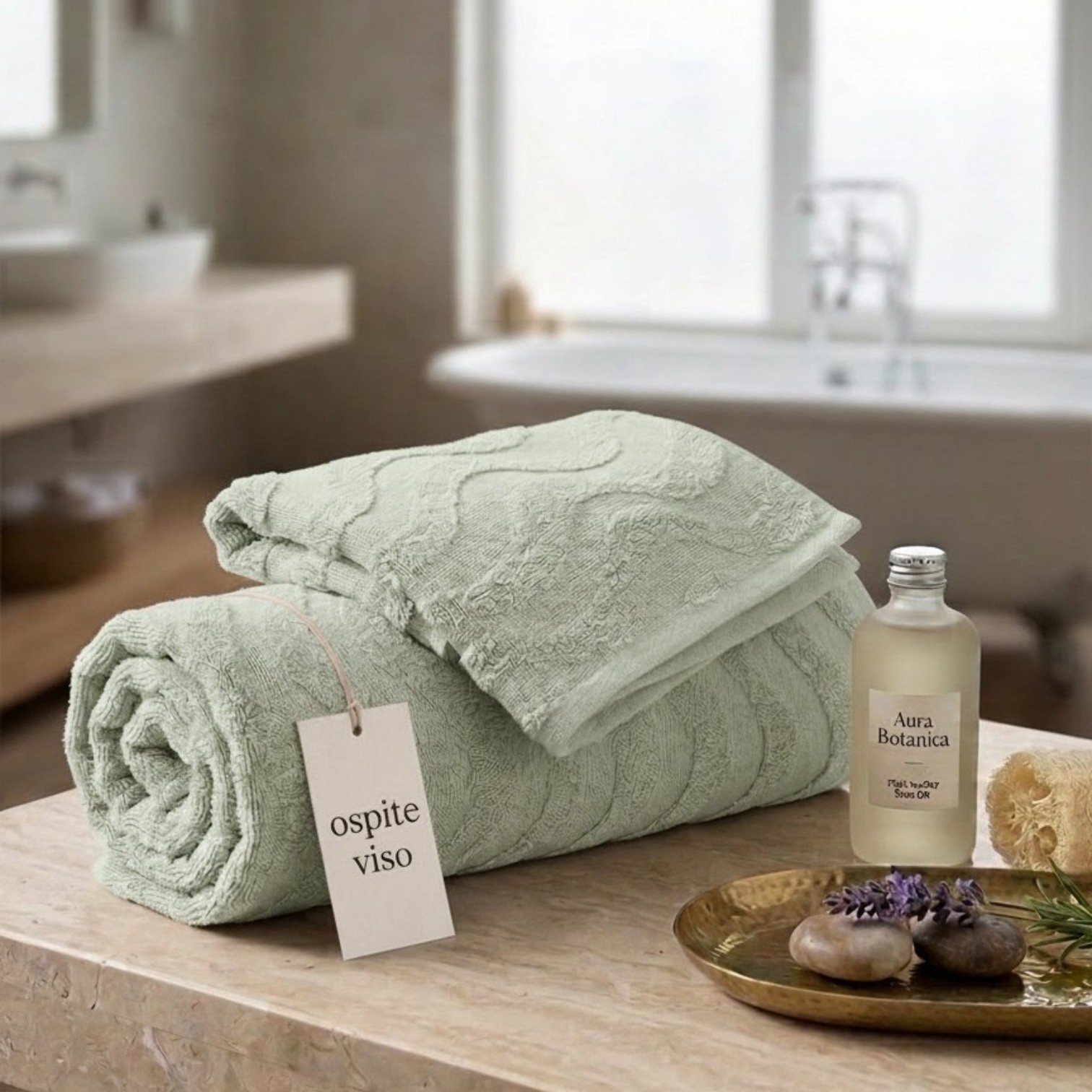 Coppia asciugamani viso + ospite Illy