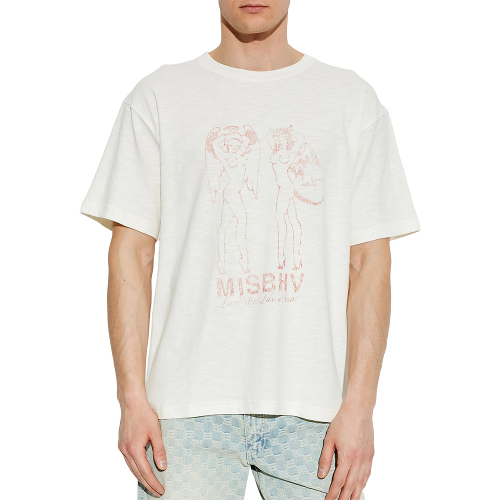 MISBHV Maglietta Maniche Corte Tee Devil White 
