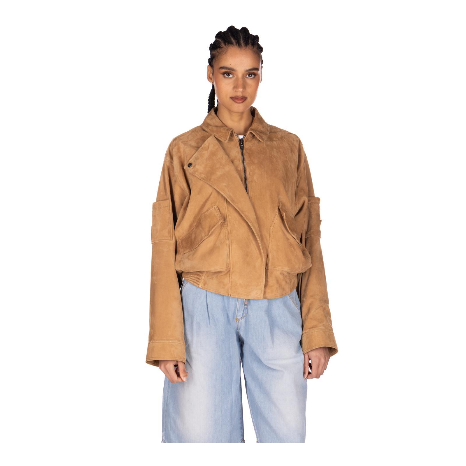 GOAT SUEDE LEATHER BOMBER