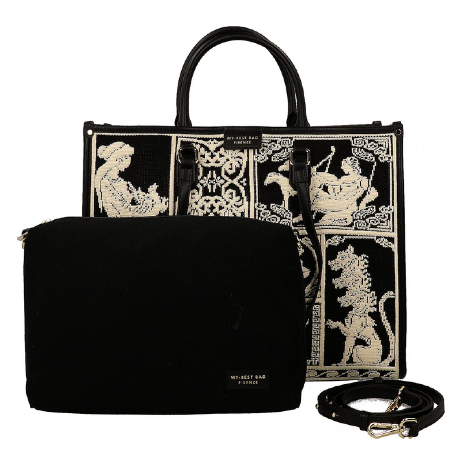 MY BEST BAG blakc-white