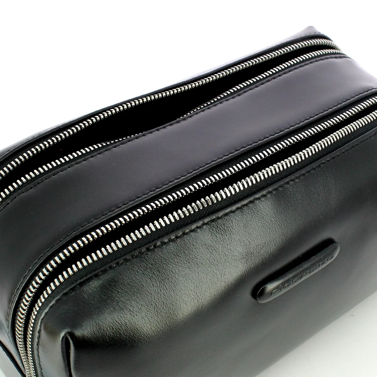 Piquadro BEAUTY CASE UOMO IN PELLE A DUE SCOMPARTI N NERO