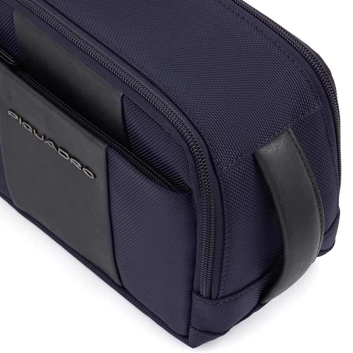Piquadro BEAUTY CASE UOMO IN TESSUTO RICIC. E PELLE BLU BLU